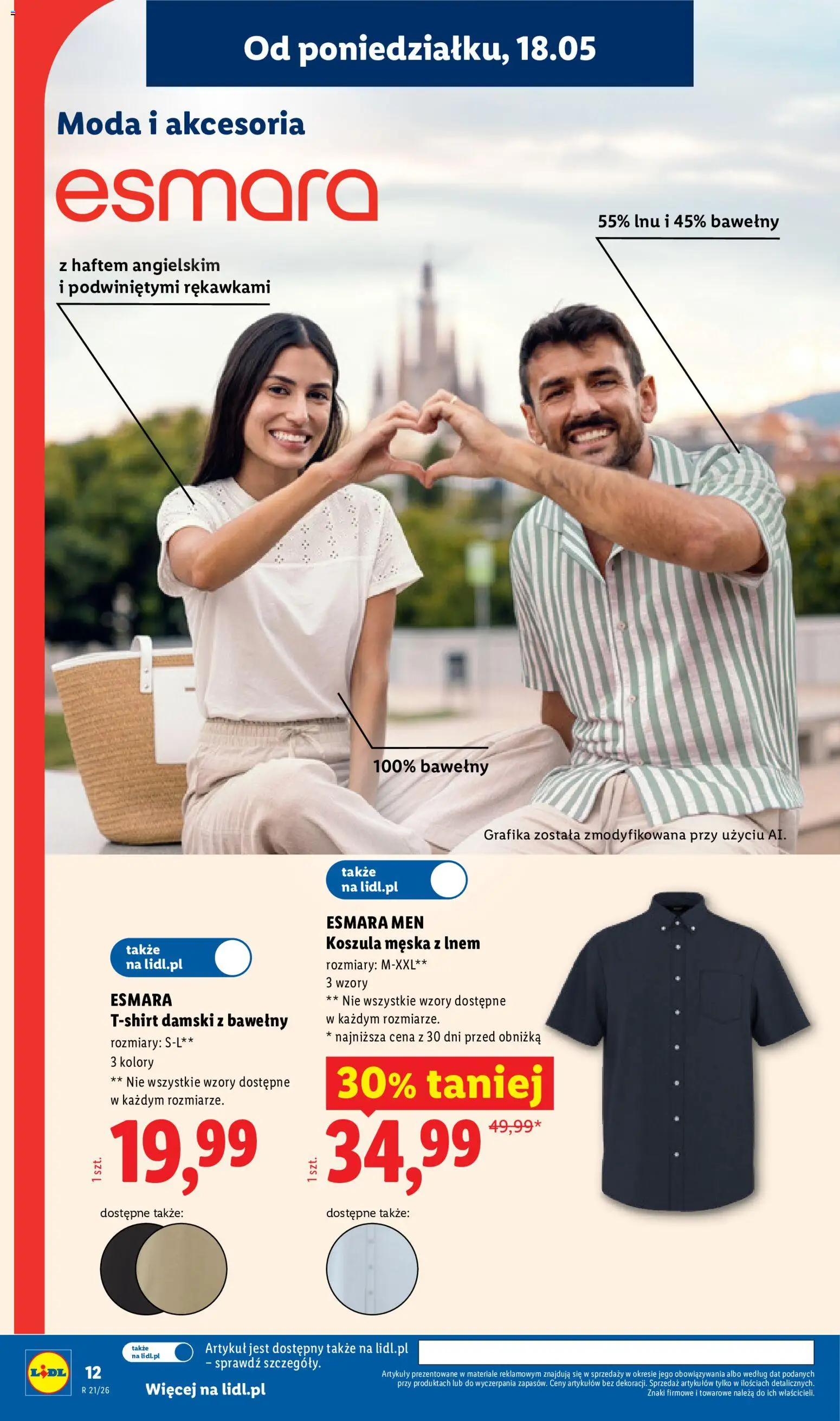 Lidl Katalog od 18.05.2026 | Strona: 12 | Produkty: Koszula