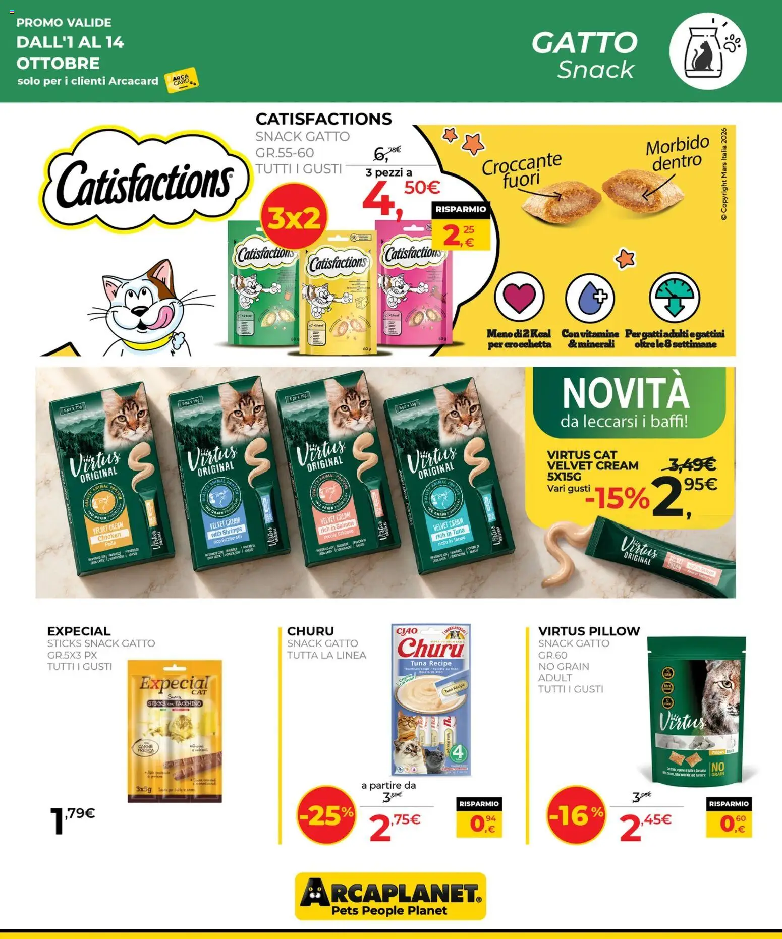 Volantino Arcaplanet del 01/10/2026 | Pagina: 11 | Prodotti: Pollo, Salmone, Tacchino, Gamberetti