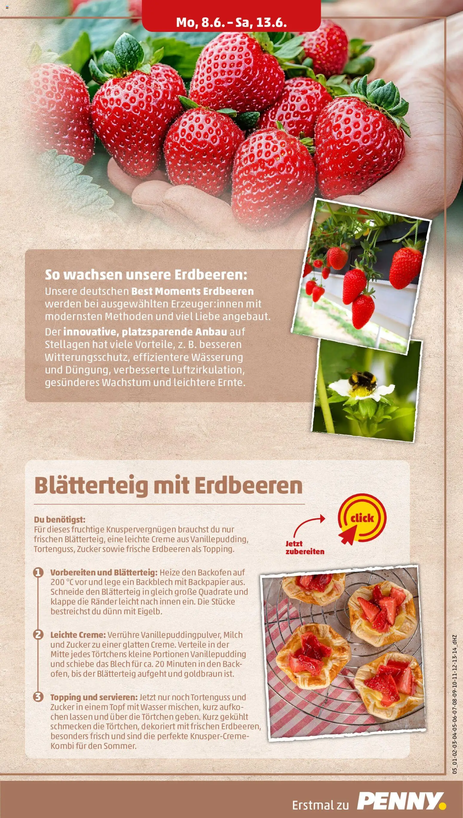 Penny Prospekt – gültig ab 08.06.2026 | Seite: 7 | Produkte: Creme, Wasser, Backofen, Erdbeeren