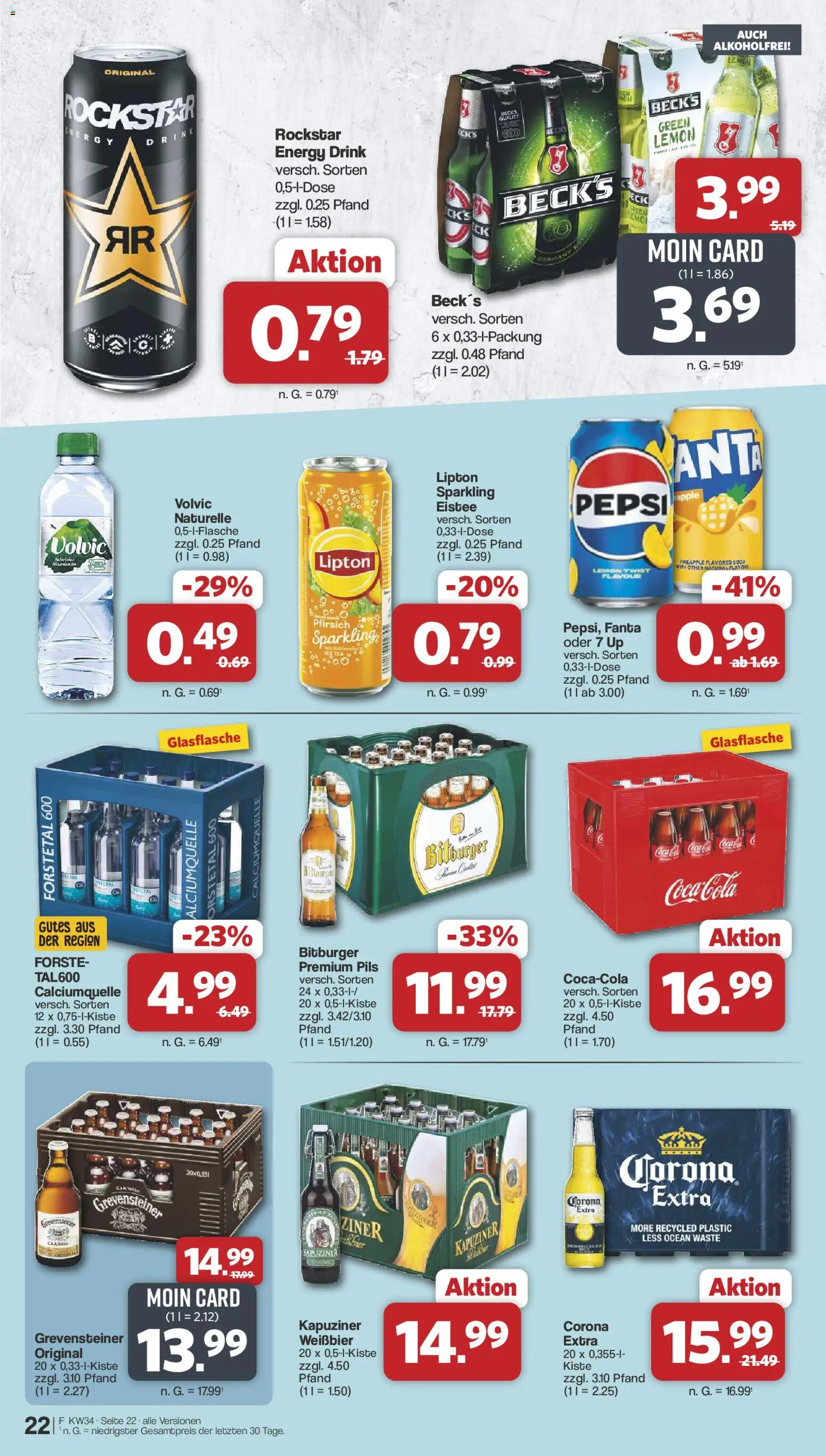 Famila Nordwest Prospekt – gültig ab 17.08.2026 | Seite: 22 | Produkte: Rockstar energy, Fanta, Rockstar, Pfirsich