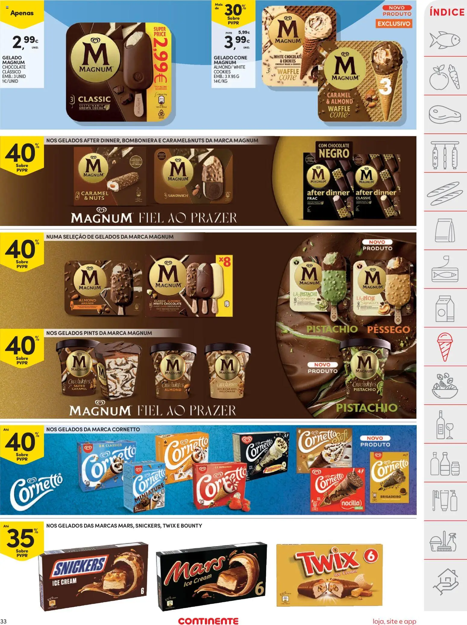 Continente folheto │ válido de 18/08/2026 | Página: 33 | Produtos: Gelado, Chocolate