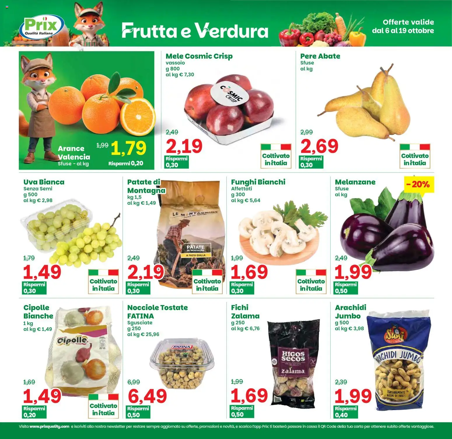 Volantino Prix del 06/10/2026 | Pagina: 11 | Prodotti: Pasta, Melanzane, Arachidi, Vassoio