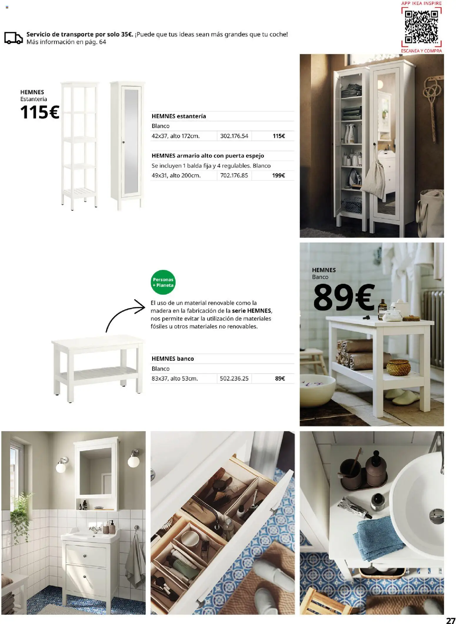 Catálogo IKEA Baños │ válido desde el 01/02/2026 | Página: 27 | Productos: Estantería, Armario, Espejo