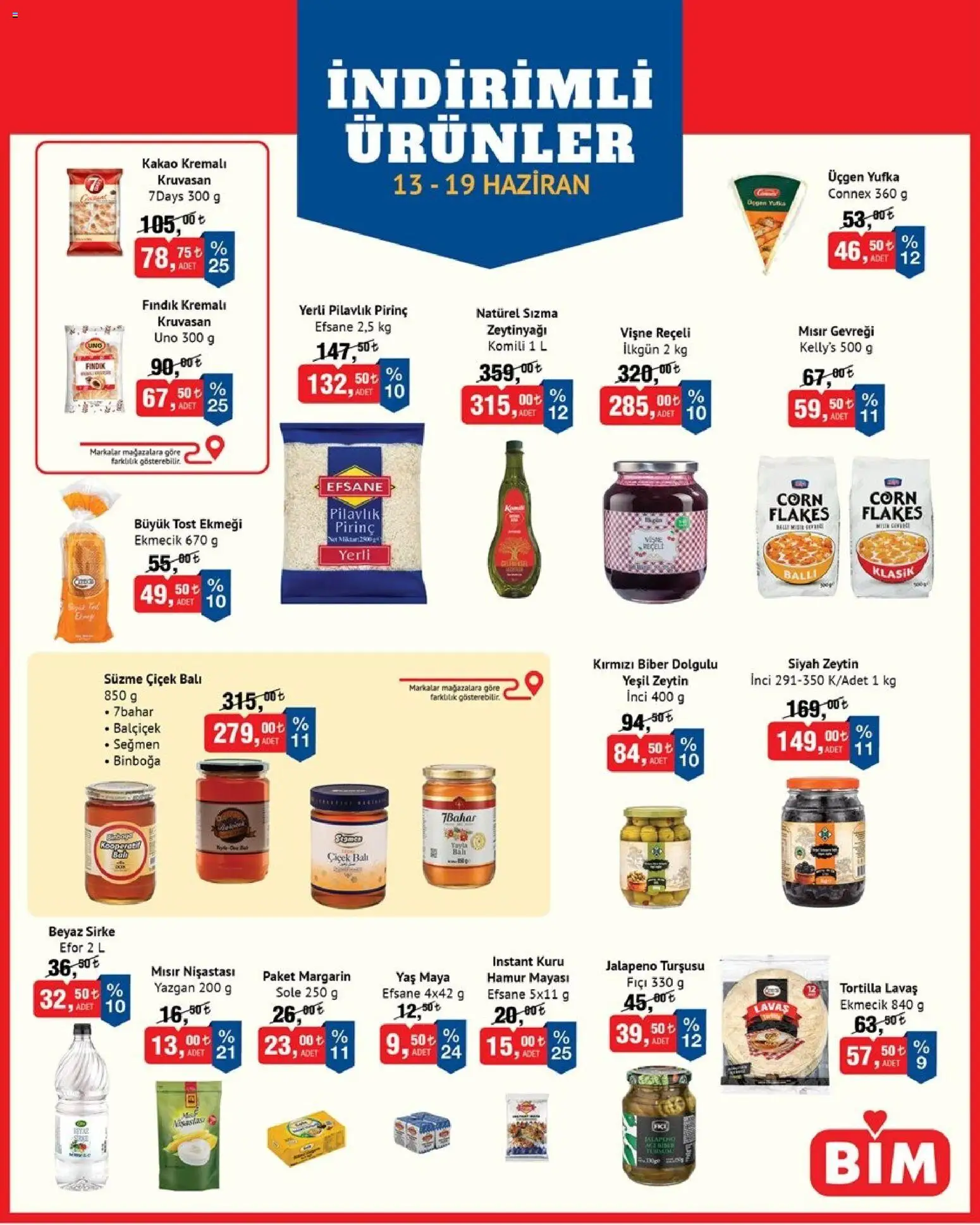 BİM Katalog - 13.06.2026 tarihinden itibaren geçerlidir | Sayfa: 2 | Ürünler: Sirke, Kırmızı biber, Zeytin, Mısır