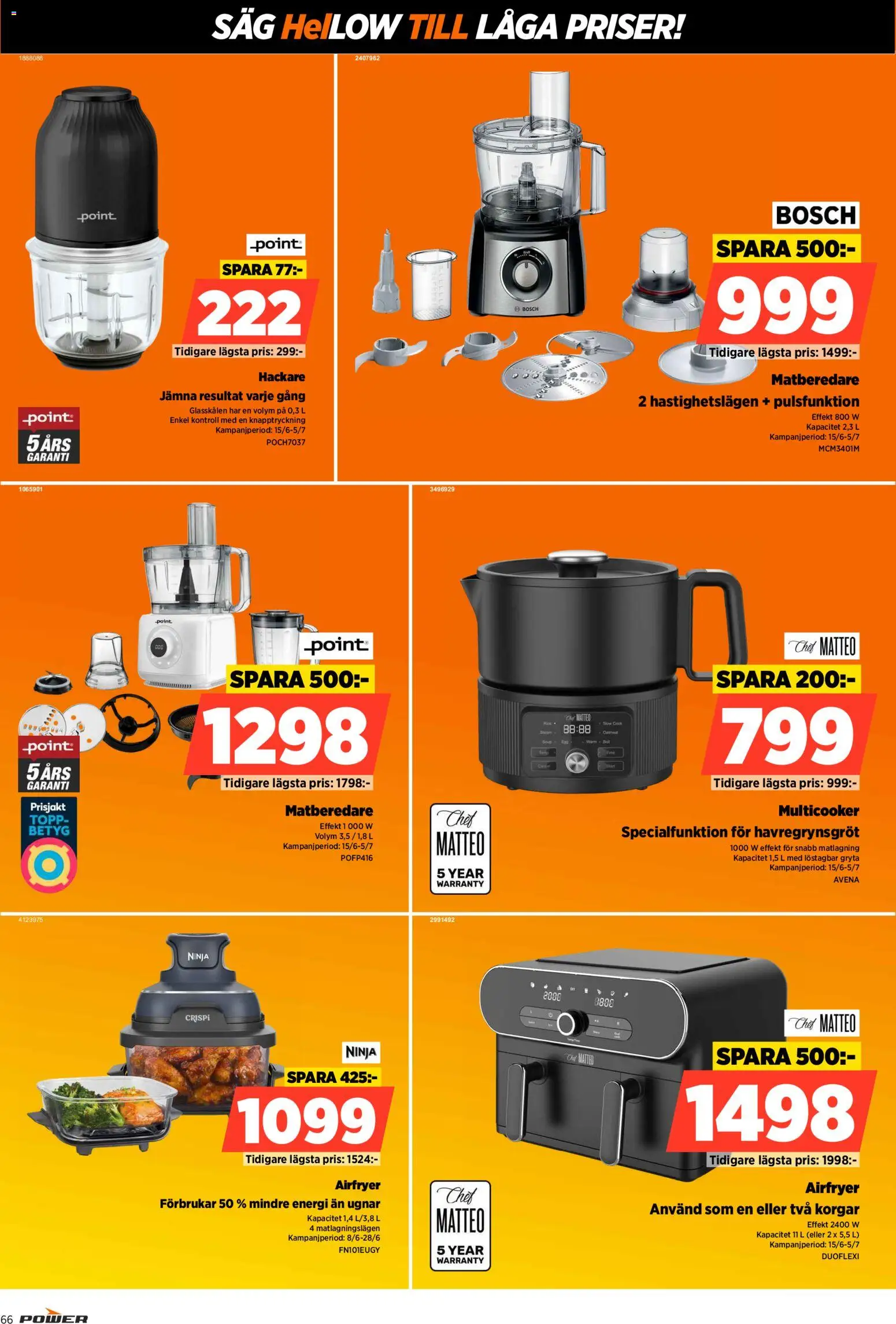 Power reklamblad aktuell från 15.06.2026 | Sida: 66 | Produkter: Såg, Topp, Airfryer, Matberedare