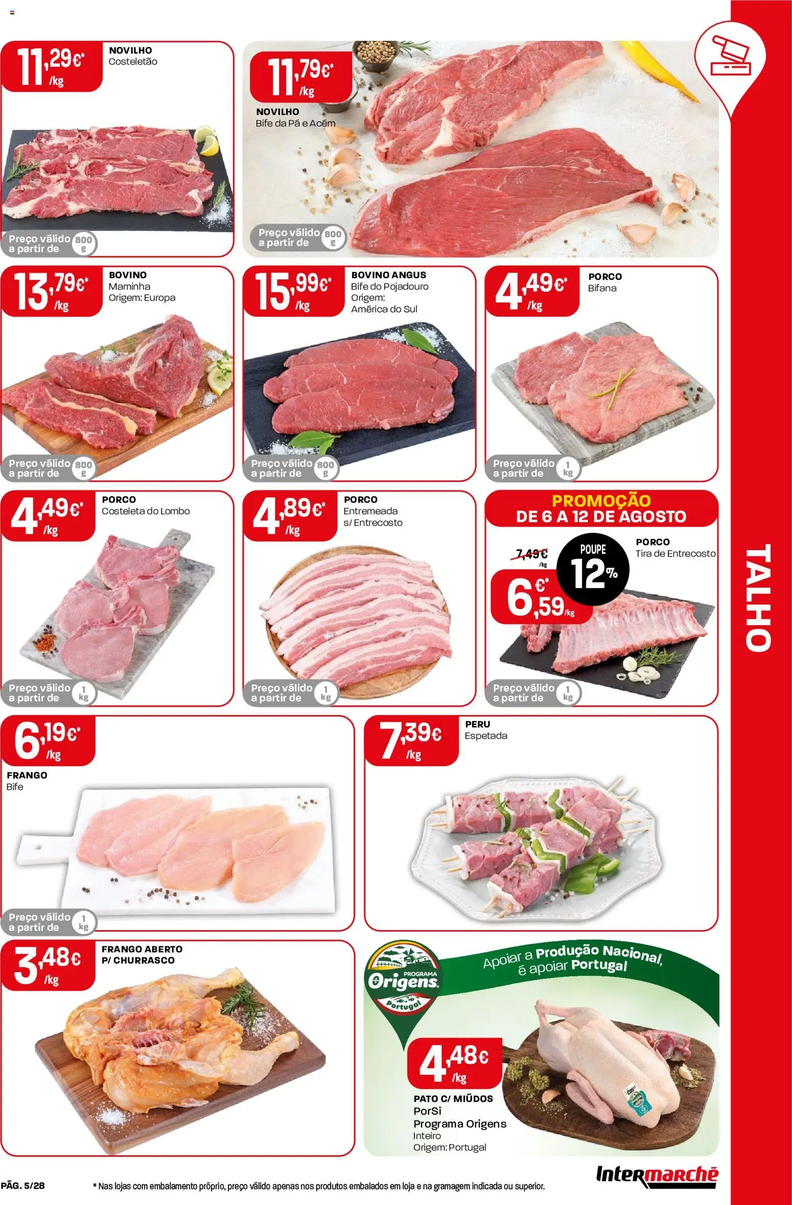 Intermarché Folheto Contact │ válido de 06/08/2026 | Página: 5 | Produtos: Frango, Peru, Lombo, Pá