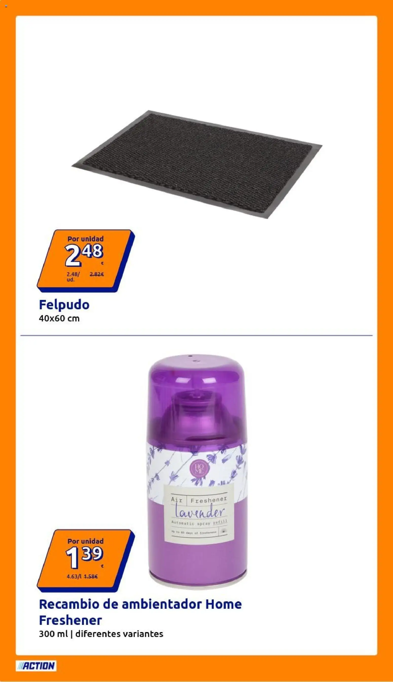 Action folleto │ válido desde el 28/10/2026 | Página: 2 | Productos: Ambientador, Felpudo