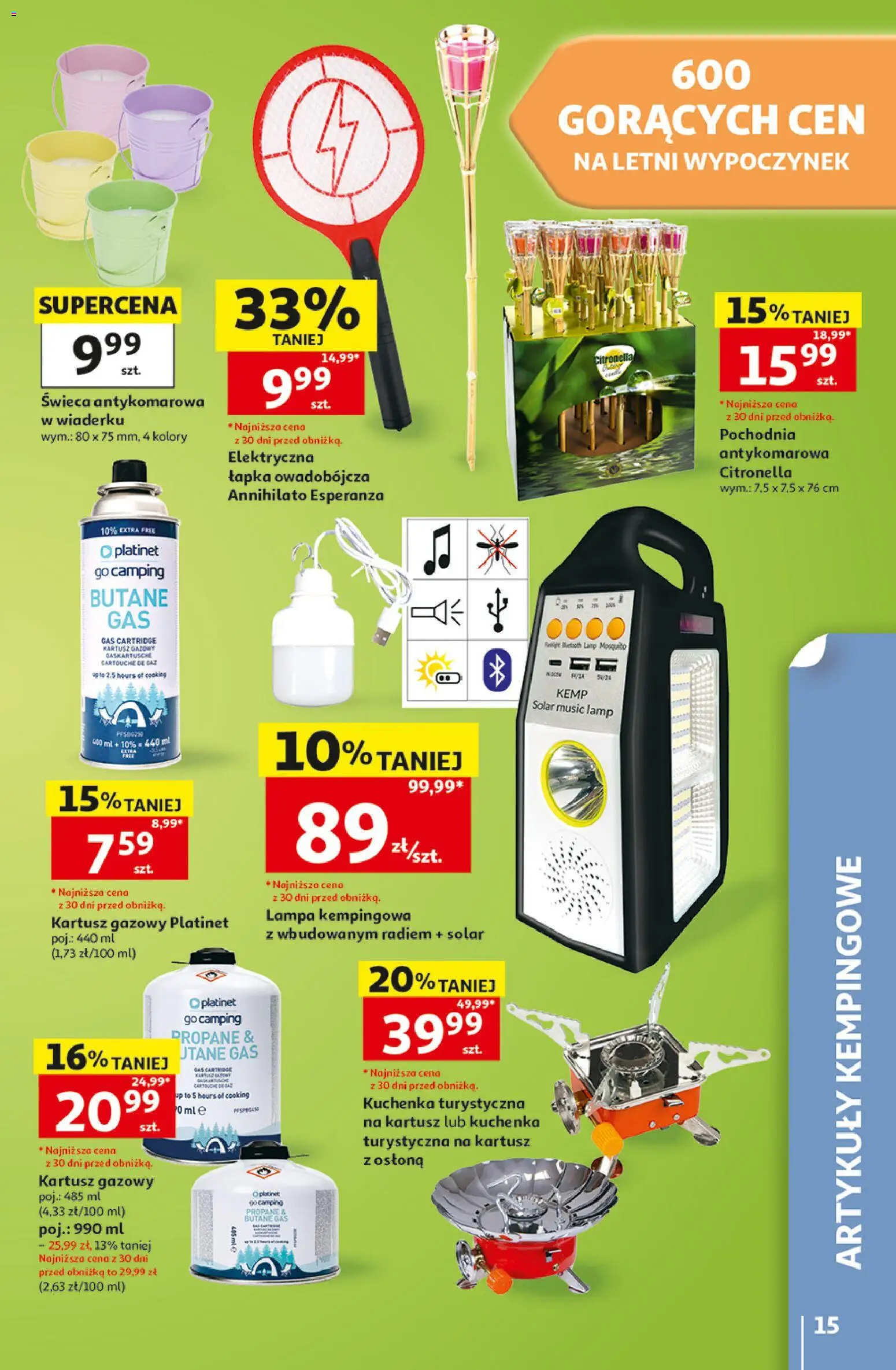 Auchan gazetka - 30 Lat Hipermarket od 18.06.2026 | Strona: 15 | Produkty: Kuchenka, Lampa
