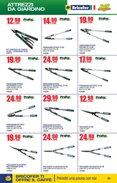 Anteprima del volantino Self volantino Primavera Estate valido a partire dal 14.04.2026 | Pagina: 99 | Prodotti: Tè, Tagliasiepi, Tagliasiepe, Forbice