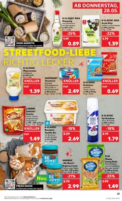 Kaufland DE - DE Folder Hannover - Voorbeeld van een folder van Kaufland DE, geldig van 28.05.2026 | Pagina: 25 | Producten: Snacks, Bourbon, Sushi, Pavilon