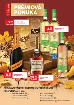 CBA Komfos leták platný od 01.10.2026 | Strana: 29 | Produkty: Víno, Čokoláda, Mionetto Prosecco, Hennessy