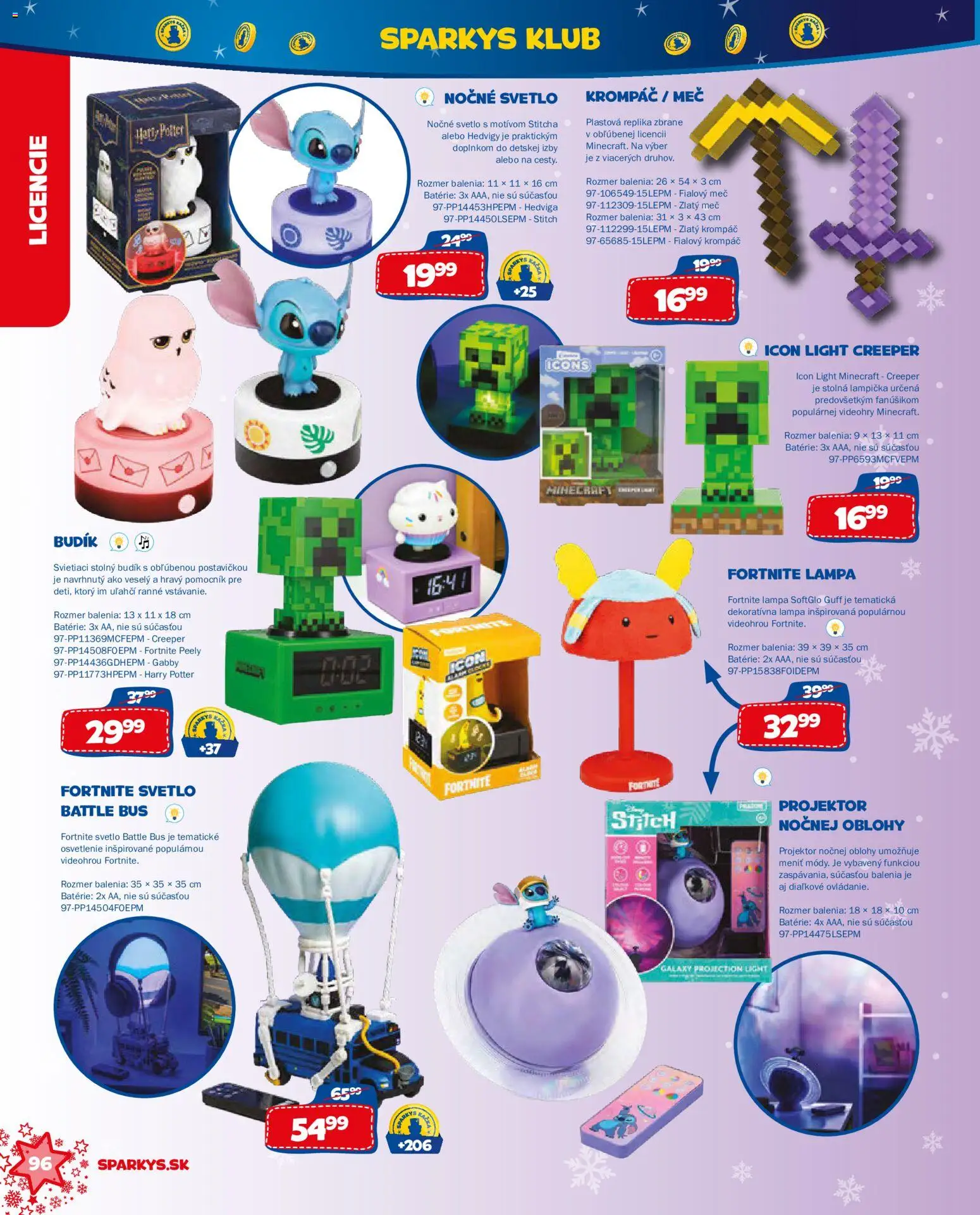 Nové ALLTOYS akcie – leták je platný od 06.10.2026 | Strana: 96 | Produkty: Osvetlenie, Lampa, Nočné svetlo, Svetlo