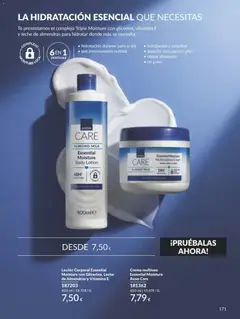 Vista previa Catálogo AVON campaña 9 válido desde el 01/09/2026 | Página: 171 | Productos: Loción corporal, Crema, Té, Crema multiuso