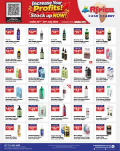 Africa Cash & Carry specials catalogue – valid from 23/07/2026 | Page: 2 | Products: PC, Oil, Powder, Hair oil