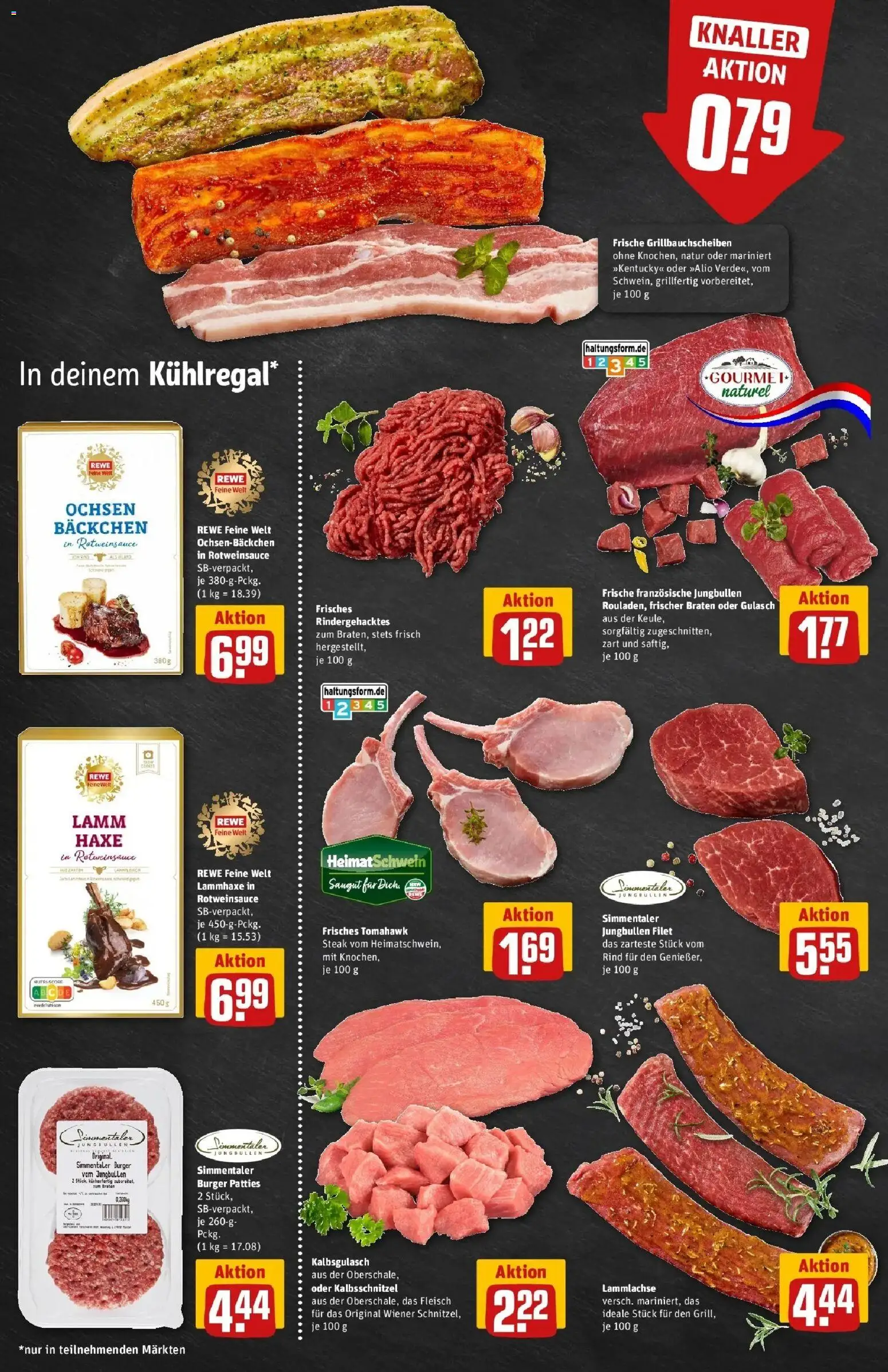 Rewe Prospekt Dortmund – gültig ab 17.05.2026 | Seite: 6 | Produkte: Burger, Gulasch, Steak, Fleisch