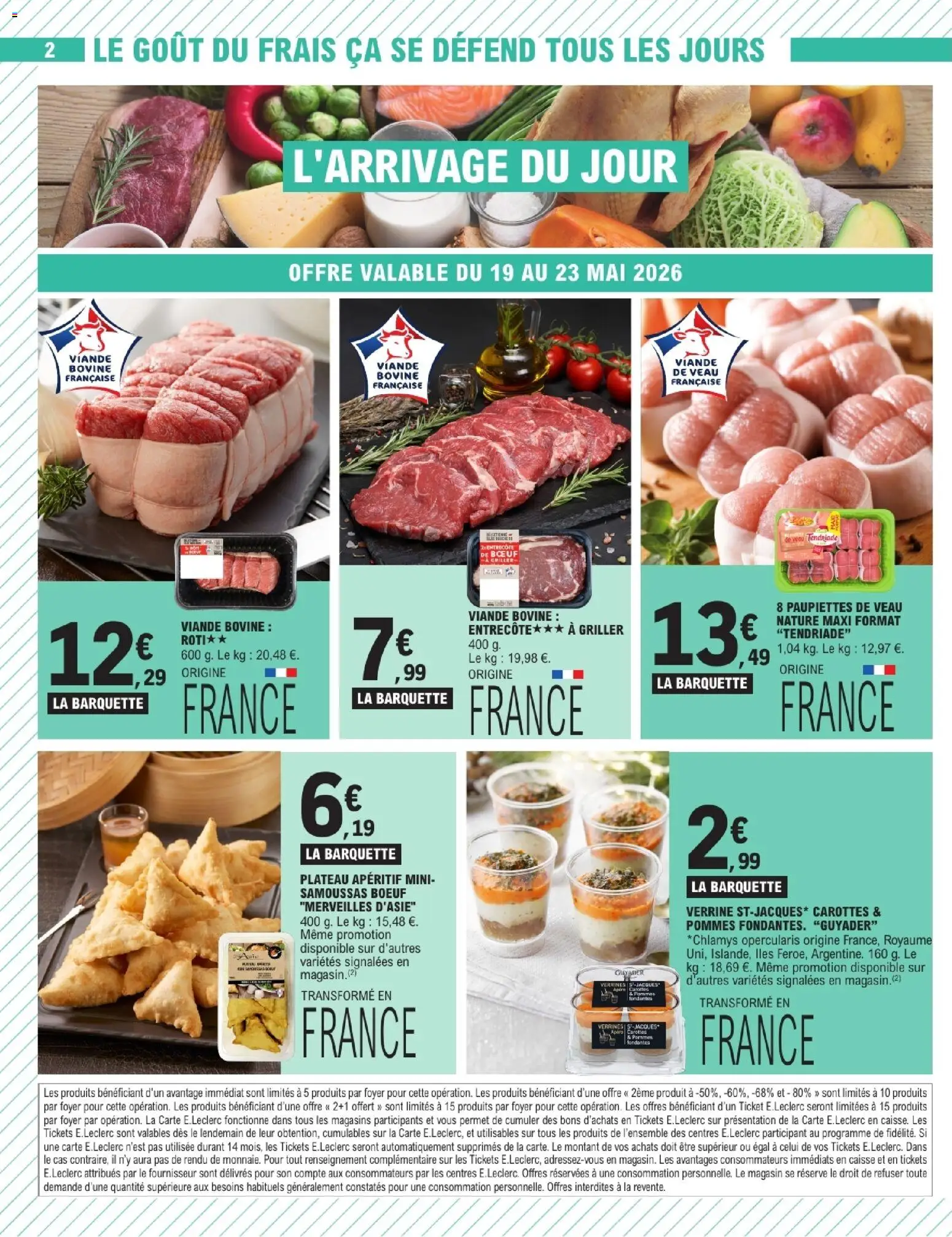 {H1} | Page: 2 | Produits: Carottes, Verrines, Pommes, Viande bovine