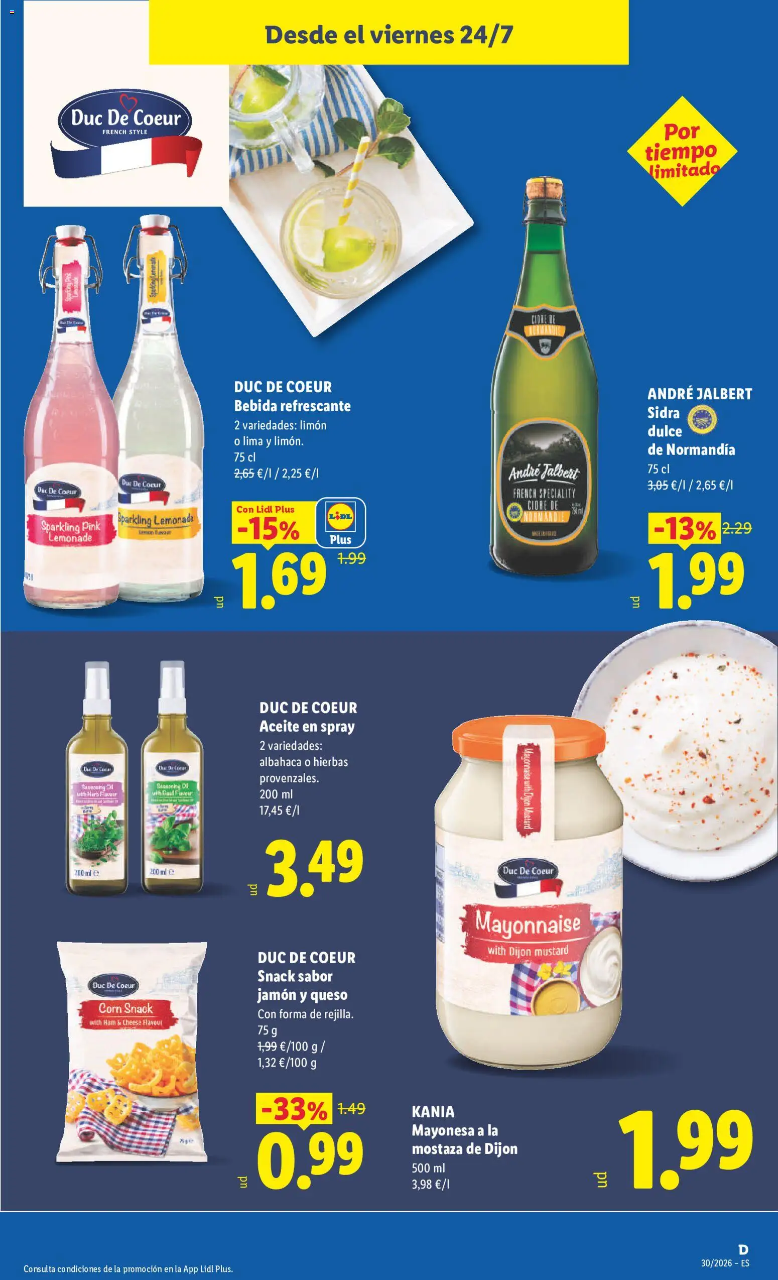 Lidl folleto │ válido desde el 20/07/2026 | Página: 37 | Productos: Queso, Aceite, Jamón, Οθόνη προβολής