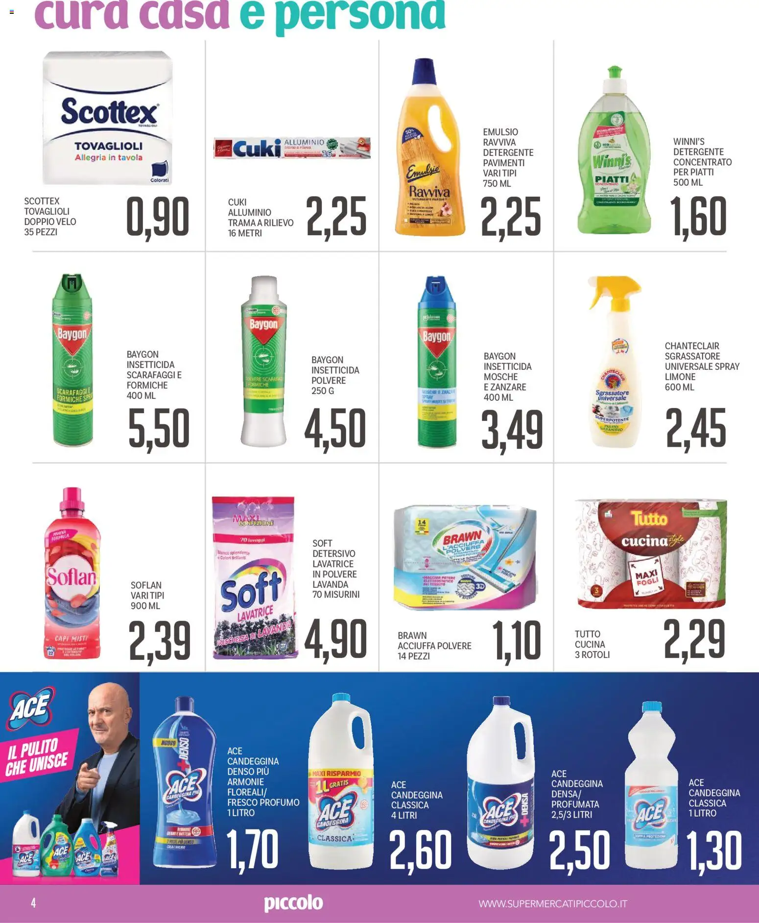 Volantino Piccolo del 15.06.2026 | Pagina: 4 | Prodotti: Detergente, Sgrassatore, Limone, Lavanda