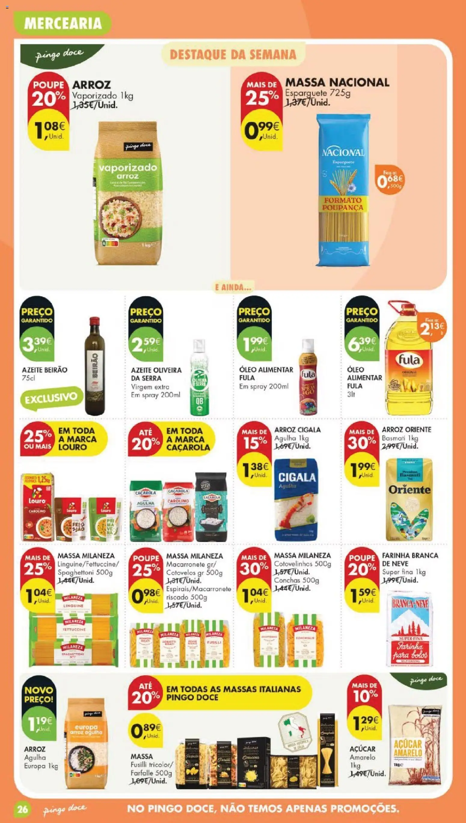 Pingo Doce folheto │ válido de 05.05.2026 | Página: 28 | Produtos: Milaneza, Louro, Arroz, Massa