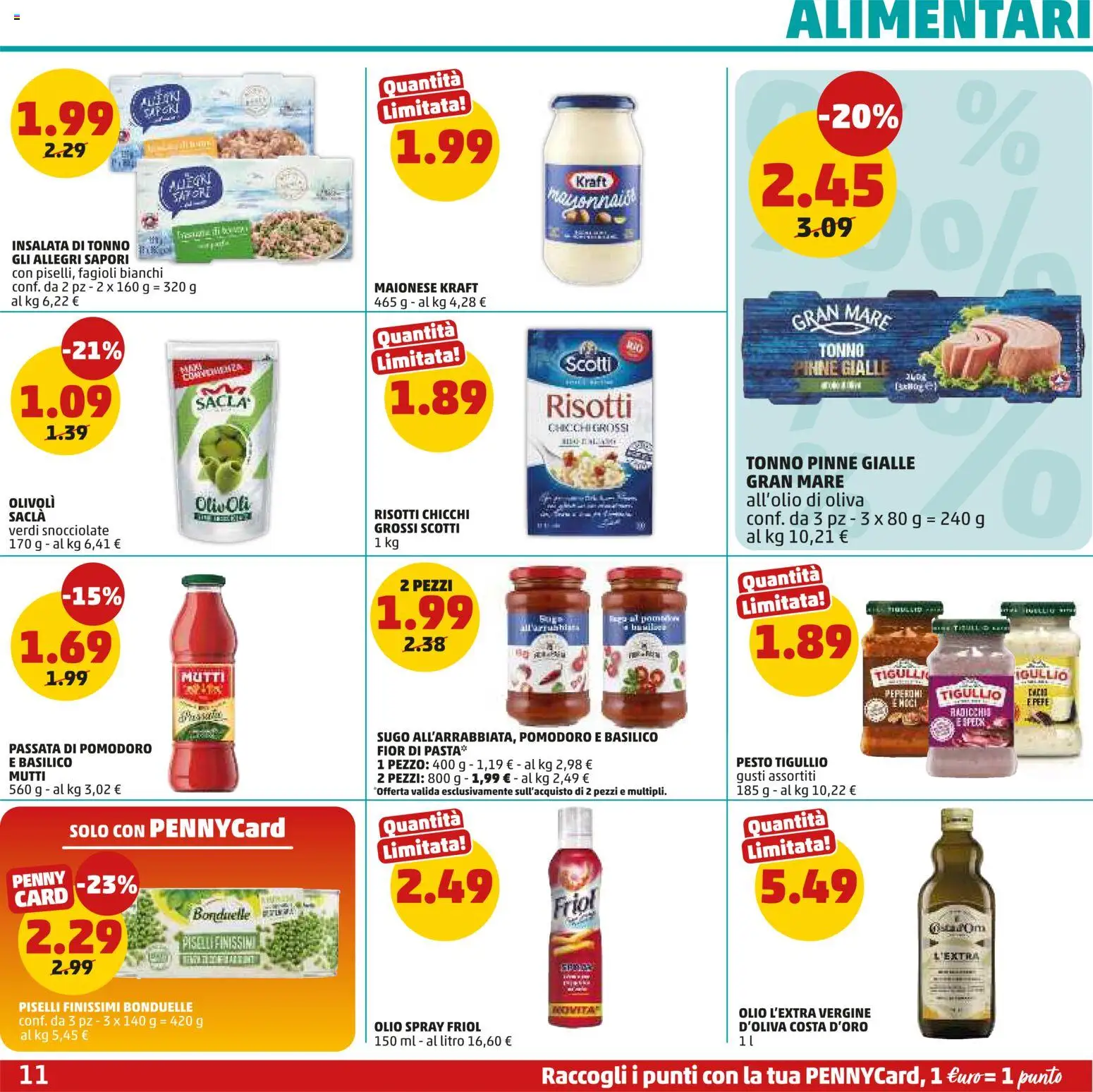 Volantino PENNY del 21.05.2026 | Pagina: 11 | Prodotti: Insalata, Pomodoro, Pasta, Pinne