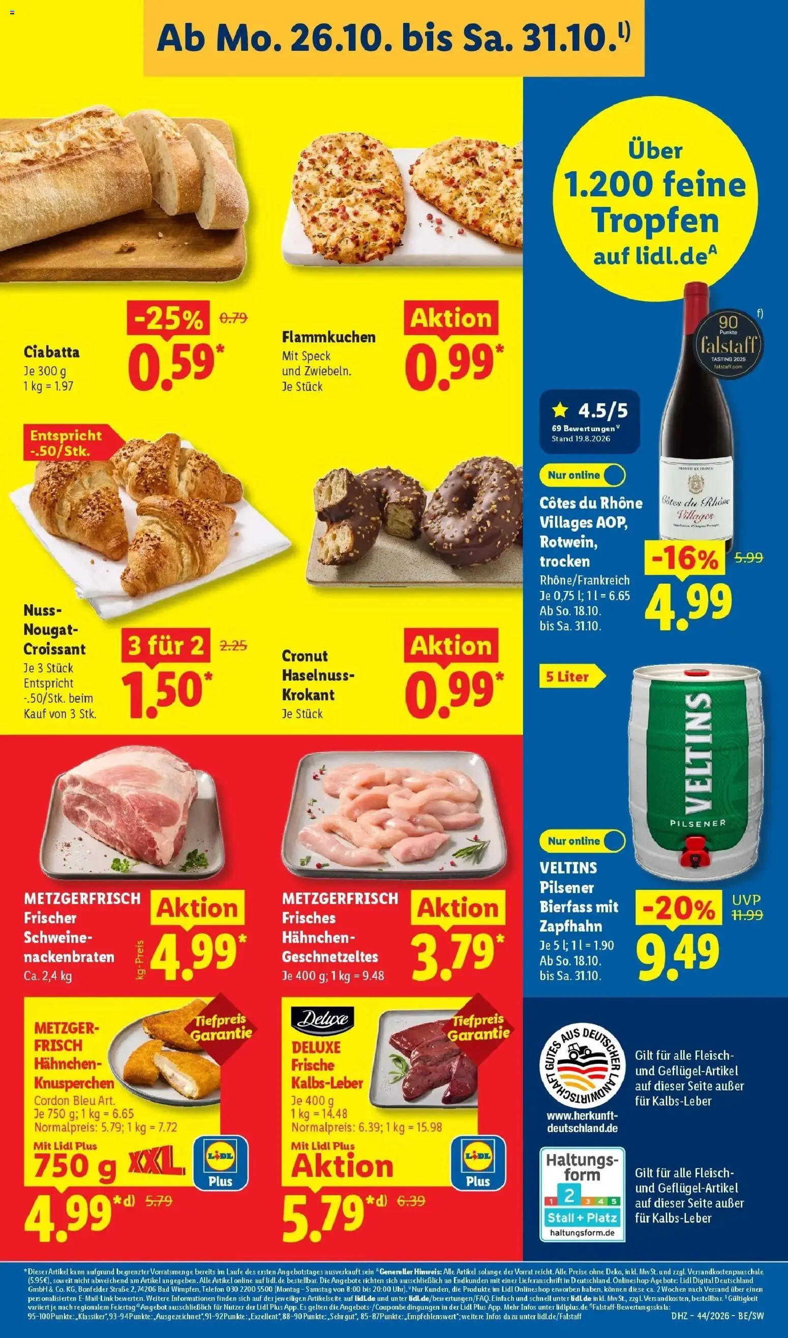 Lidl Prospekt Weikersheim (ab 26.10.2026) zum Blättern » Angebote | Seite: 11 | Produkte: Rotwein, Bad, Telefon, Veltins