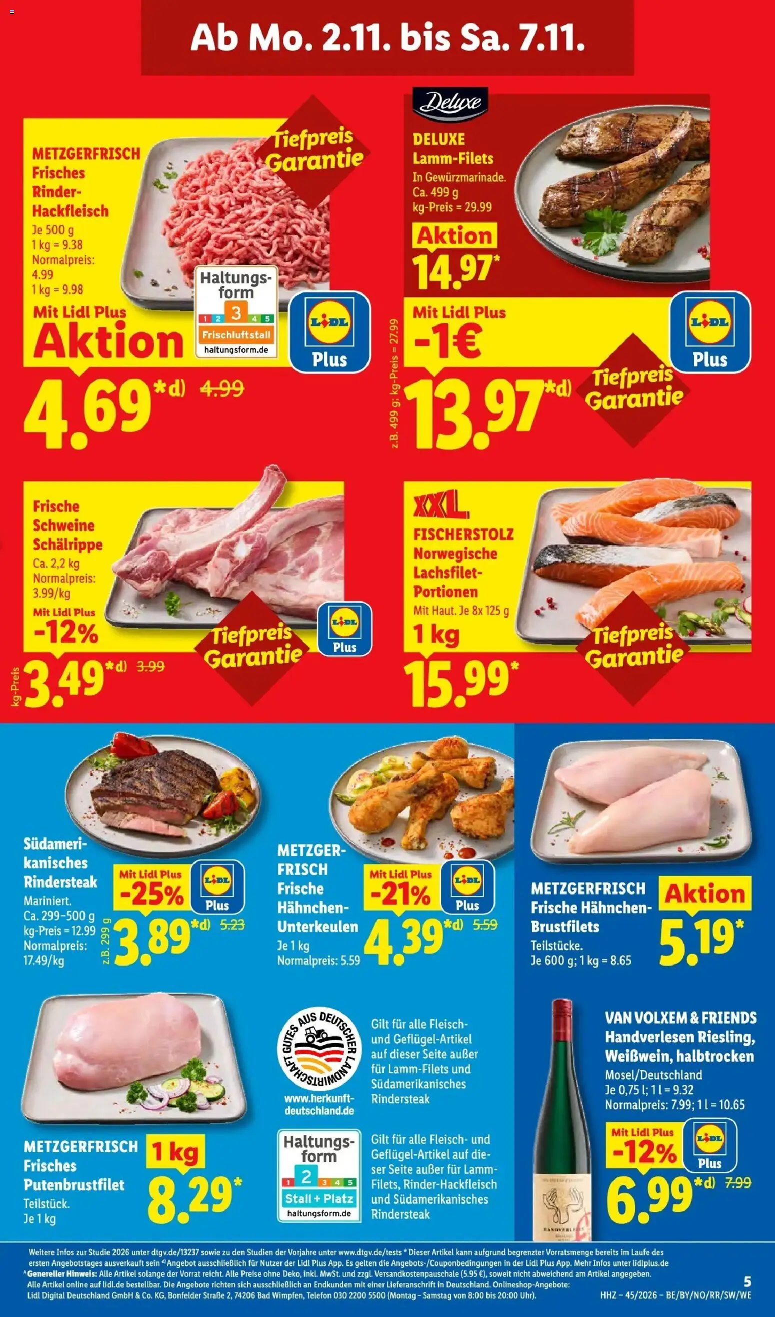 Lidl Prospekt Rheinbrohl (ab 02.11.2026) zum Blättern » Angebote | Seite: 11 | Produkte: Hahnchen, Bad, Fleisch, Hackfleisch