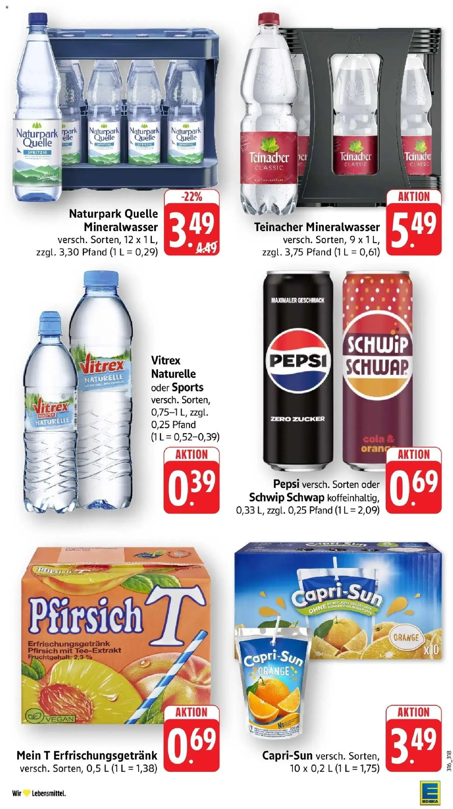 E center Prospekt Stuttgart - Feuerbach – gültig ab 17.05.2026 | Seite: 38 | Produkte: Capri sun, Cola, Mineralwasser, Pepsi