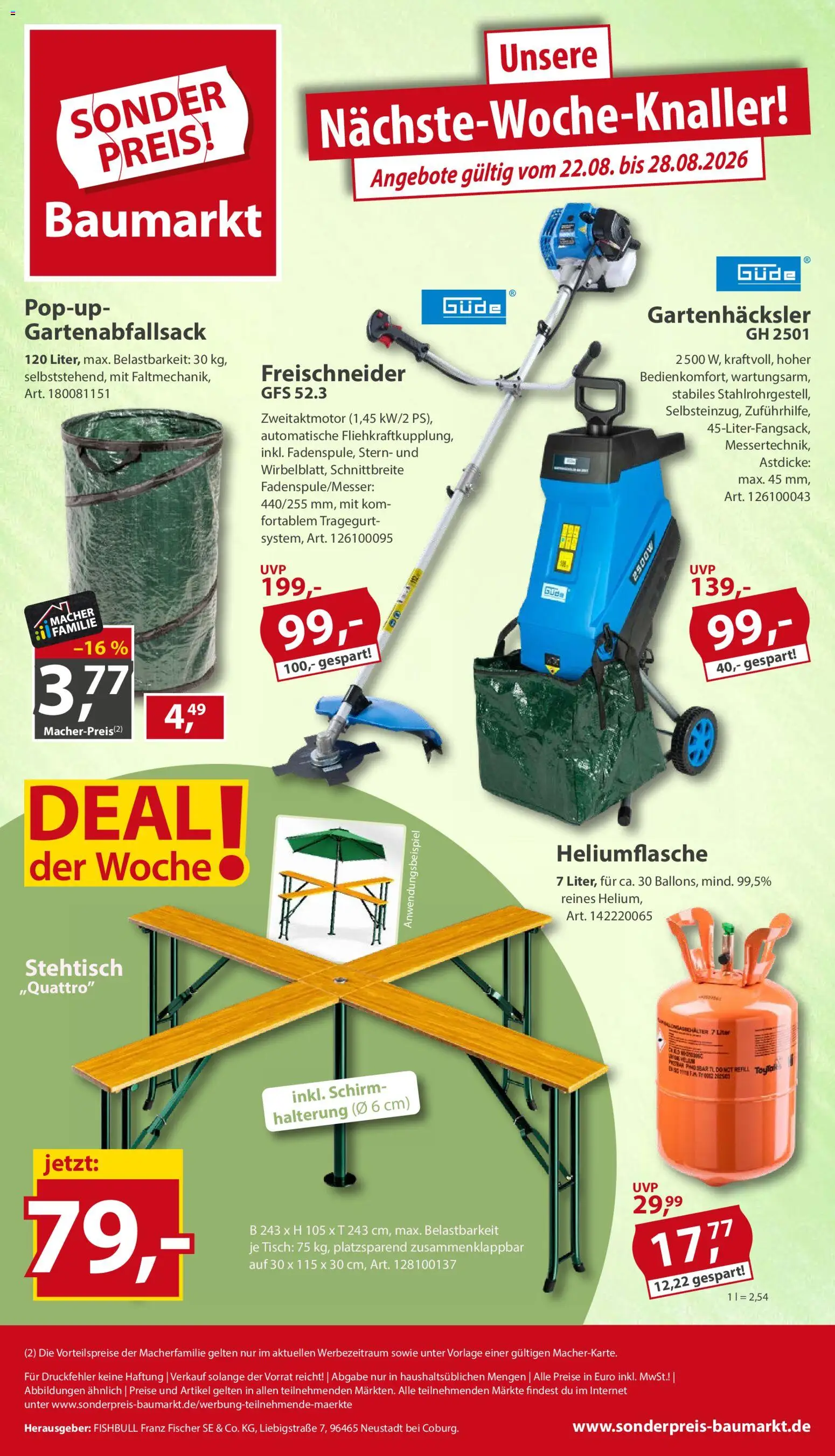 Sonderpreis Baumarkt Prospekt – gültig ab 15.08.2026 | Seite: 16 | Produkte: Tisch