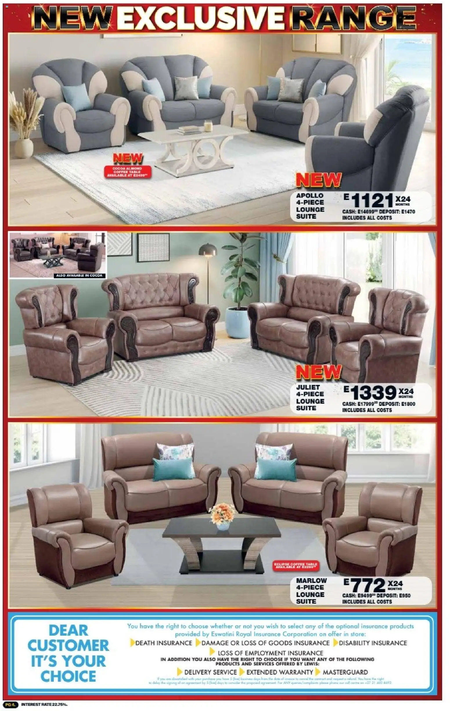 New Lewis Stores catalogue – valid from 05/10/2026 | Page: 4 | Products: Cocoa, Coffee table, Table, Coffee