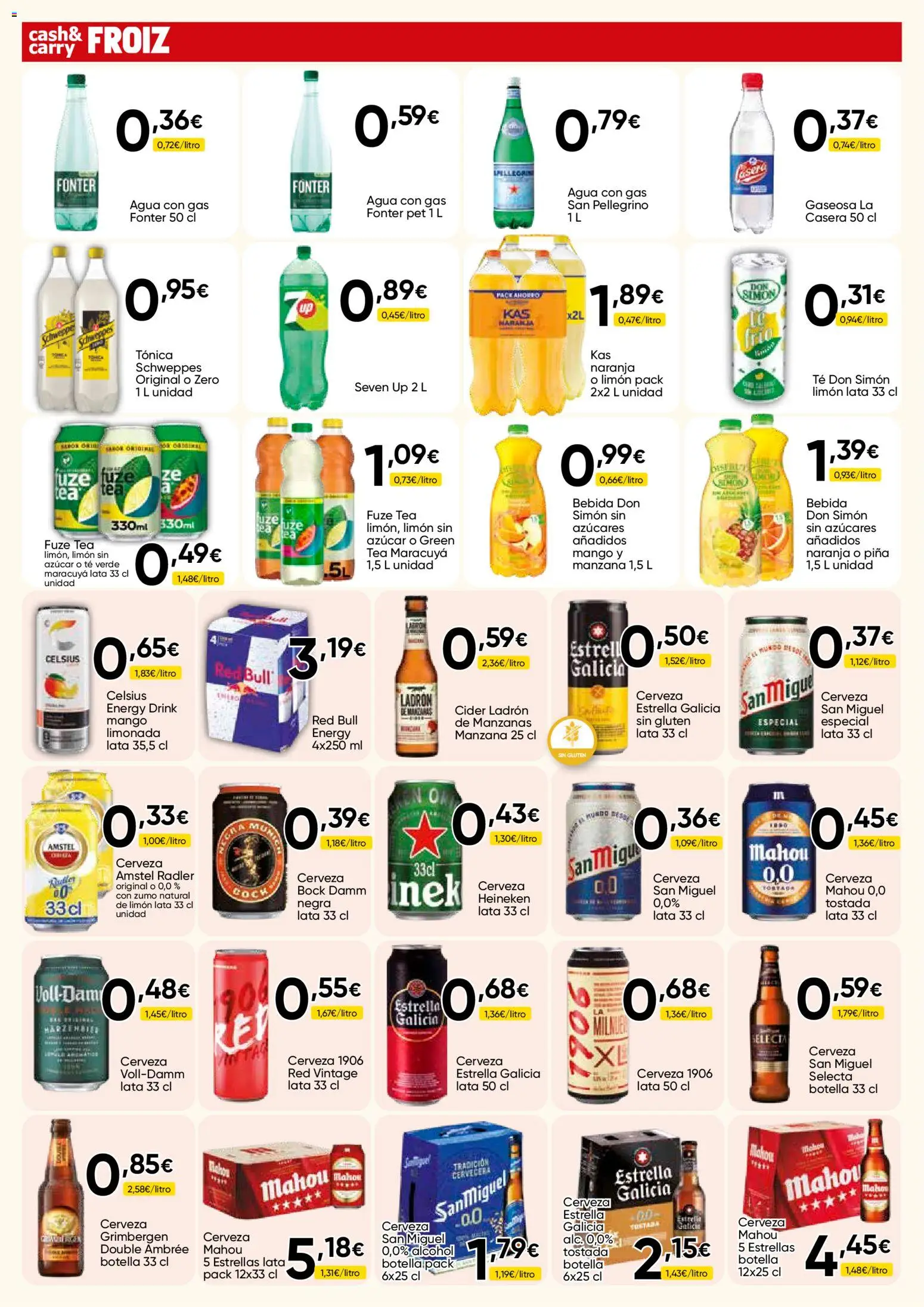 Froiz - Folleto Cash │ válido desde el 27/08/2026 | Página: 6 | Productos: Tónica, Cerveza, Manzana, Té