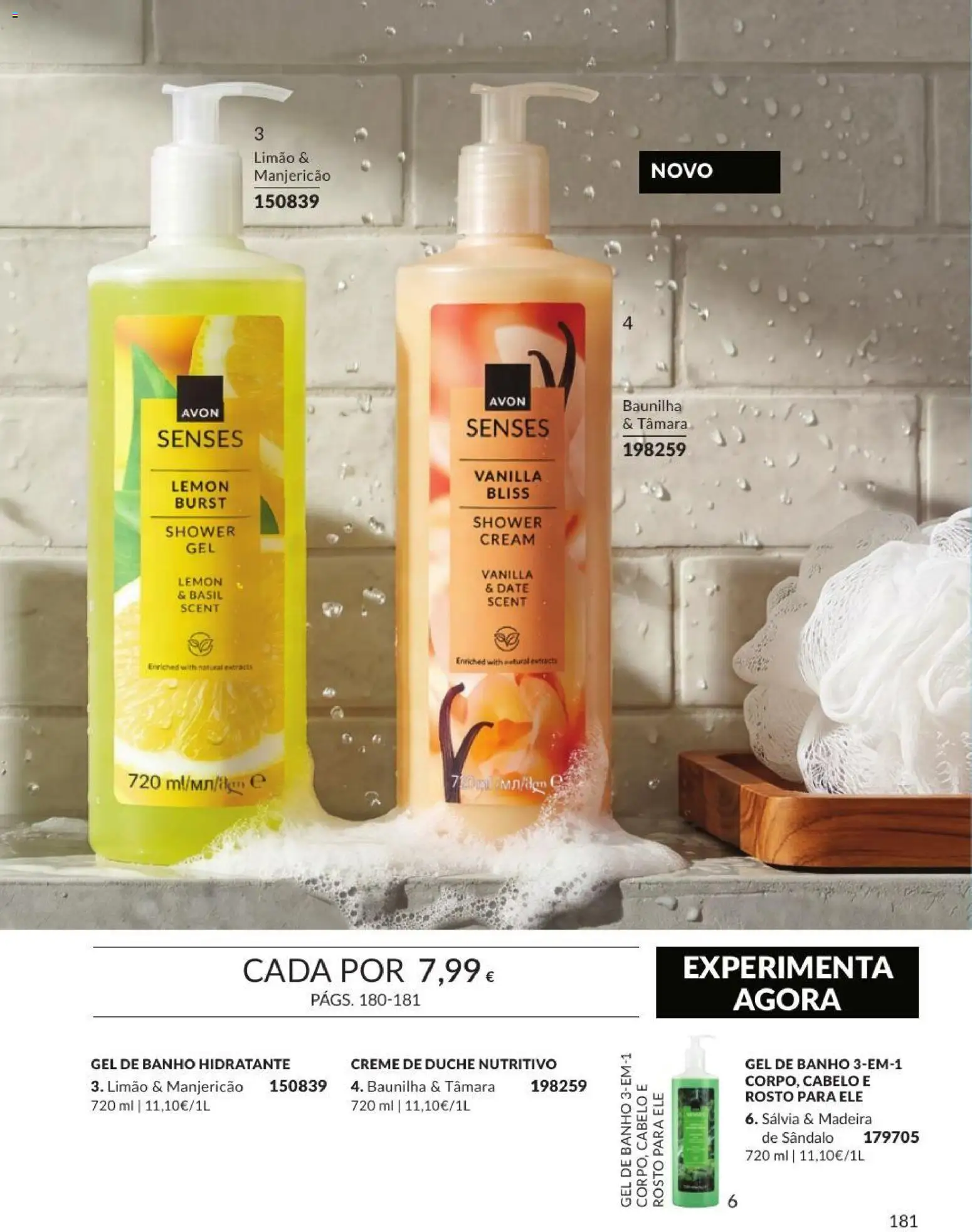 Catálogo Avon Campanha 9 │ válido de 01/09/2026 | Página: 181 | Produtos: Baunilha, Gel de banho, Banho, Creme