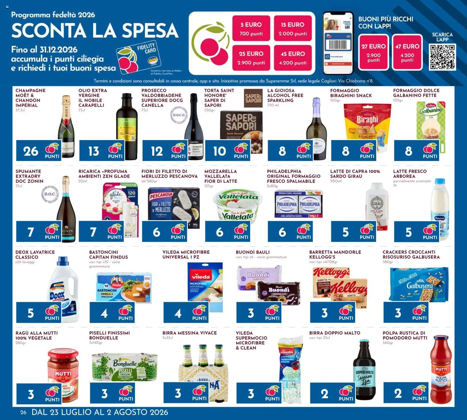 Volantino Pan del 23/07/2026 | Pagina: 26 | Prodotti: Riso, Formaggio, Olio, Torta