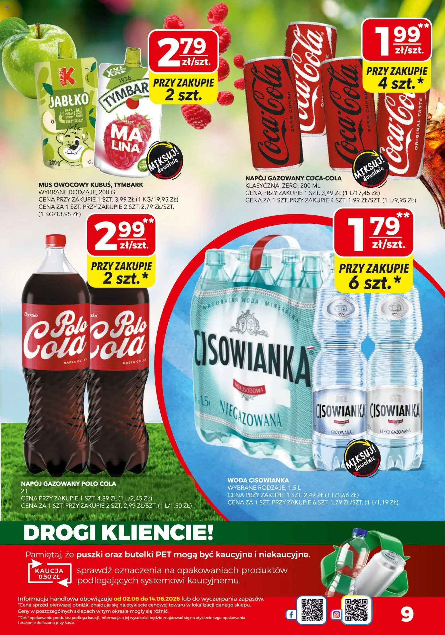 Top Market gazetka od 02.06.2026 | Strona: 9 | Produkty: Coca cola, Woda