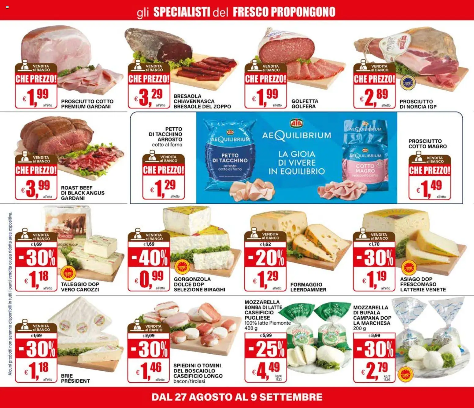 Volantino Il Gigante del 27/08/2026 | Pagina: 10 | Prodotti: Arrosto, Prosciutto Cotto, Formaggio, Prosciutto