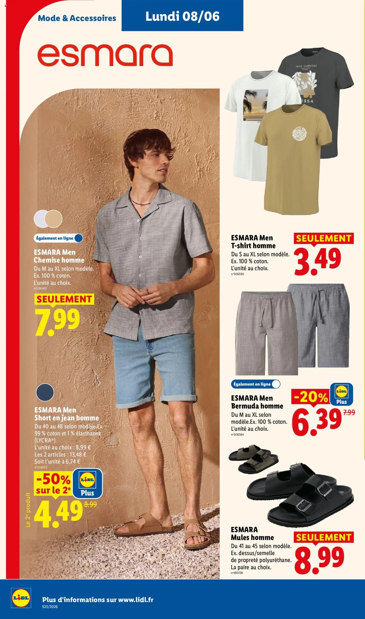 {H1} | Page: 54 | Produits: Coton, T-shirt, Shorts, Short en jean