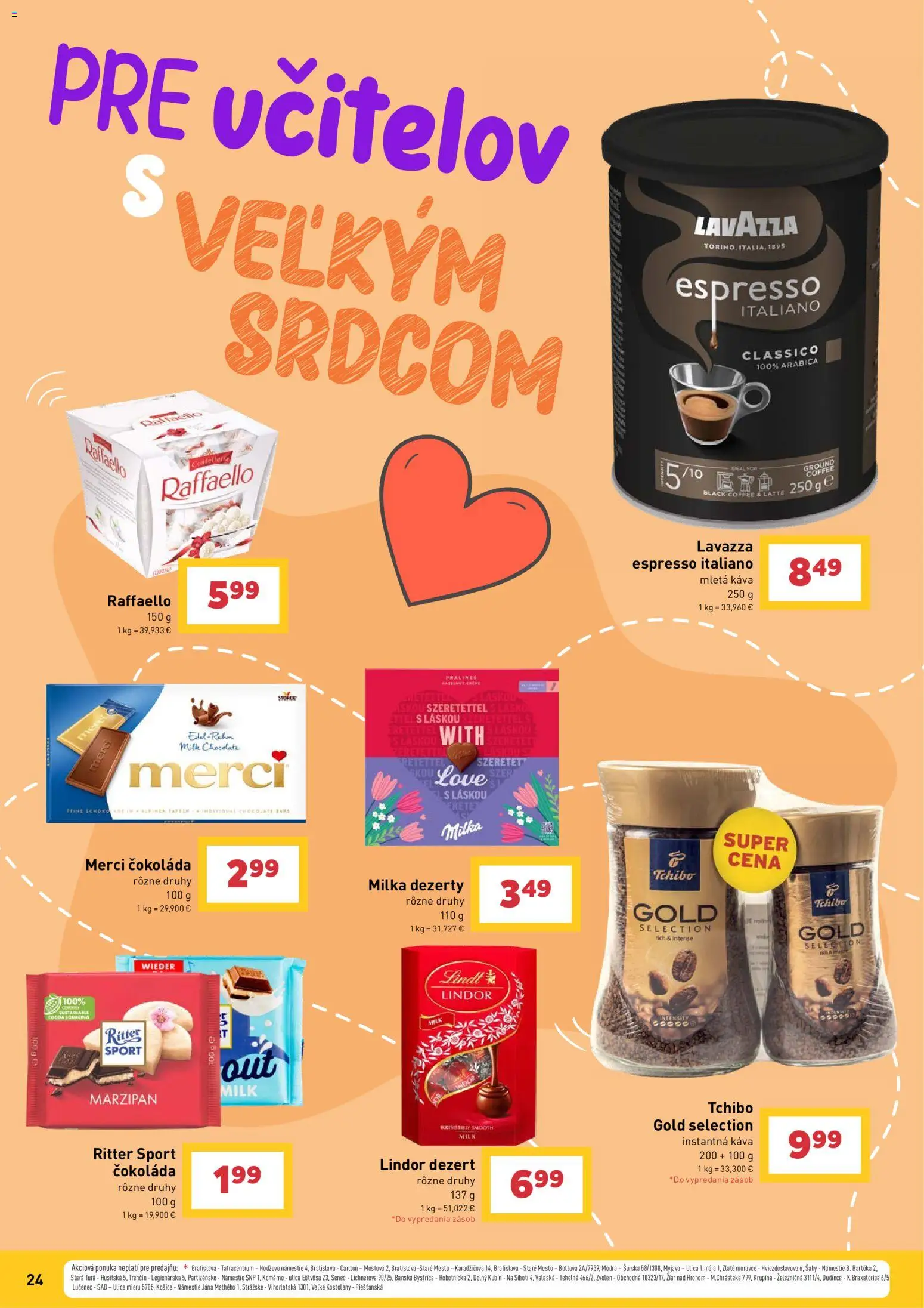 Nové Billa akcie – leták je platný od 29.07.2026 | Strana: 24 | Produkty: Káva, Lavazza, Lindor, Merci