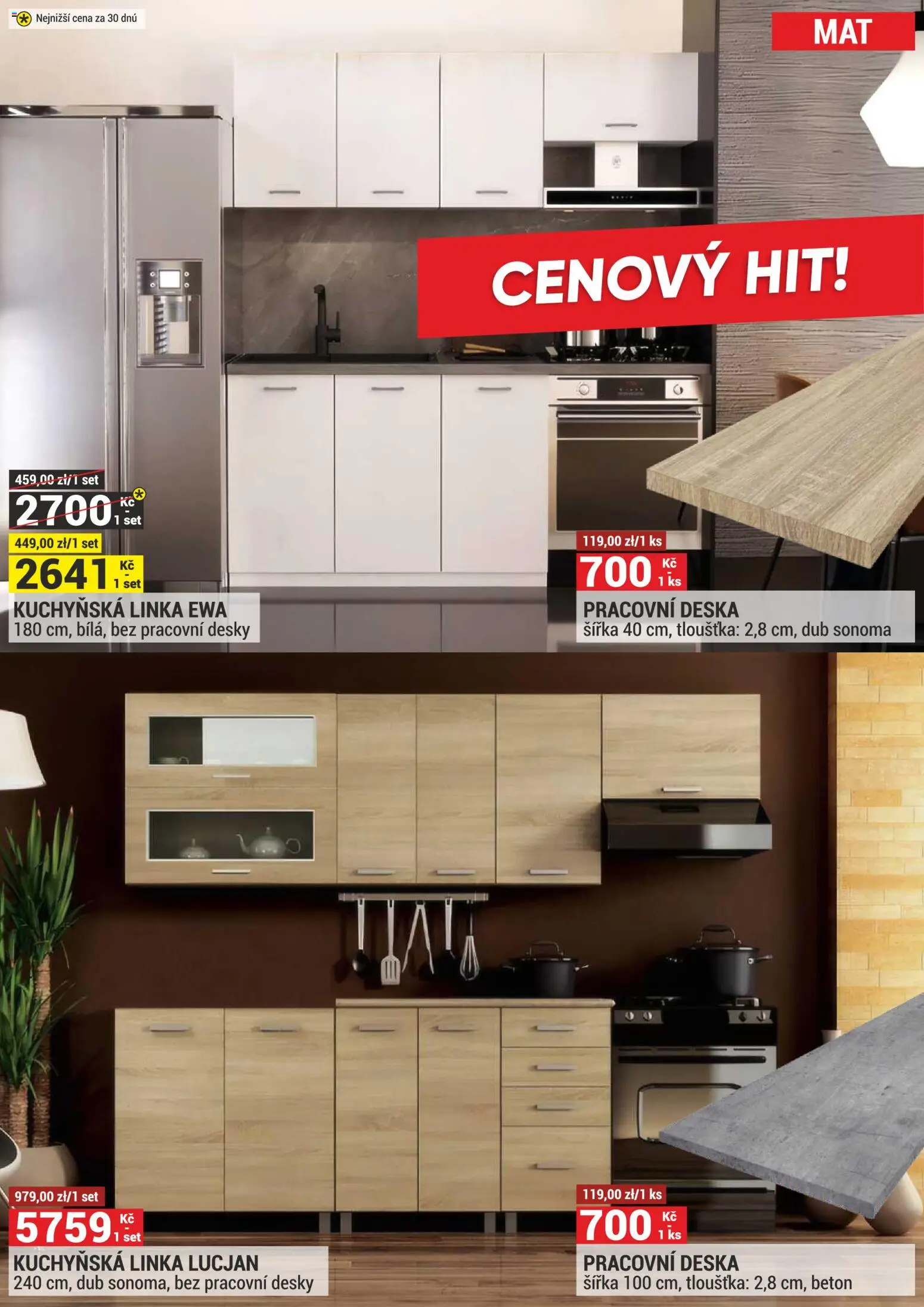 Merkury Market leták od 01.07.2026 | Strana: 16 | Produkty: Kuchyňská linka, Pracovní deska, Desky