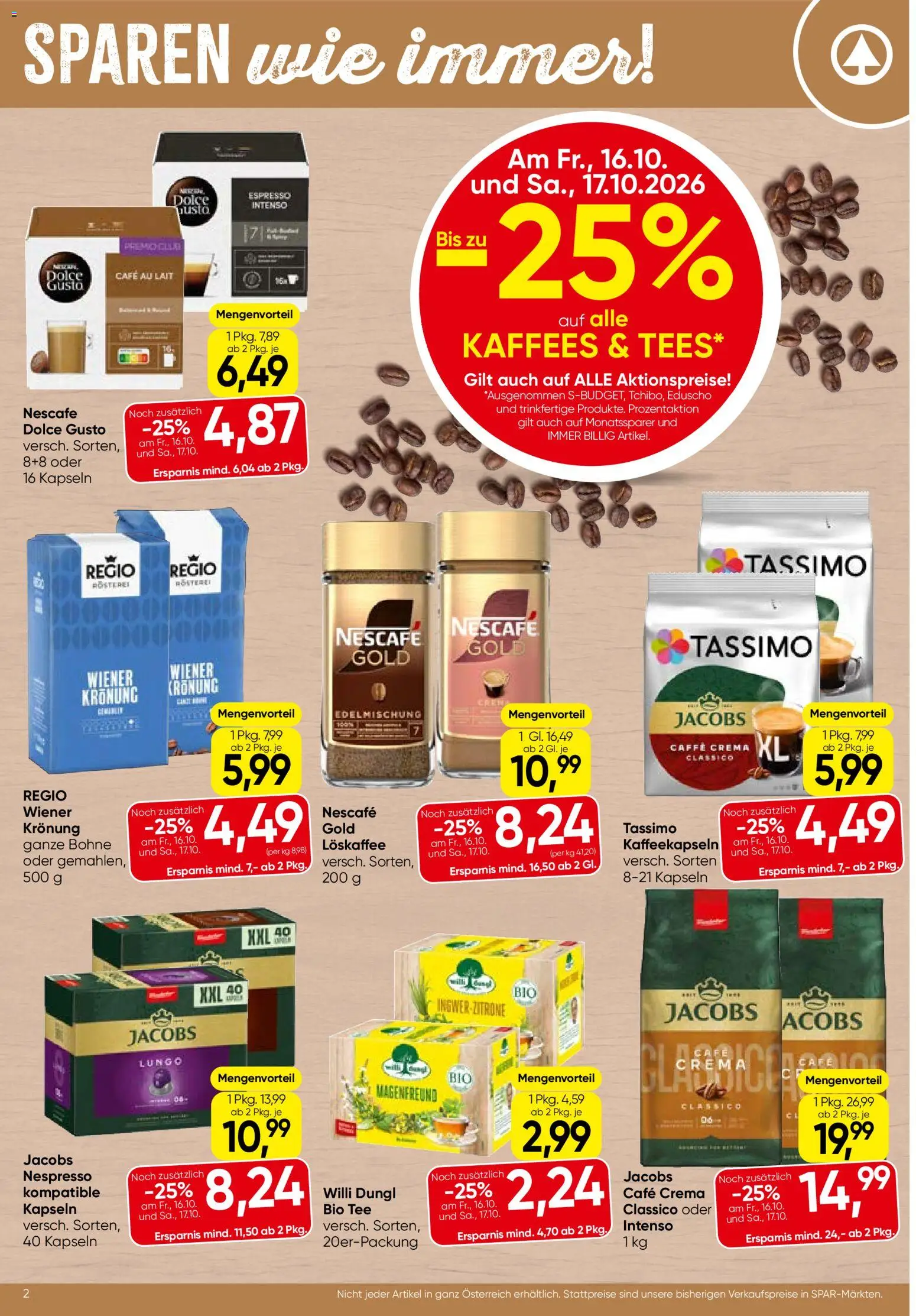 Spar Flugblatt gültig ab 15.10.2026 | Seite: 2