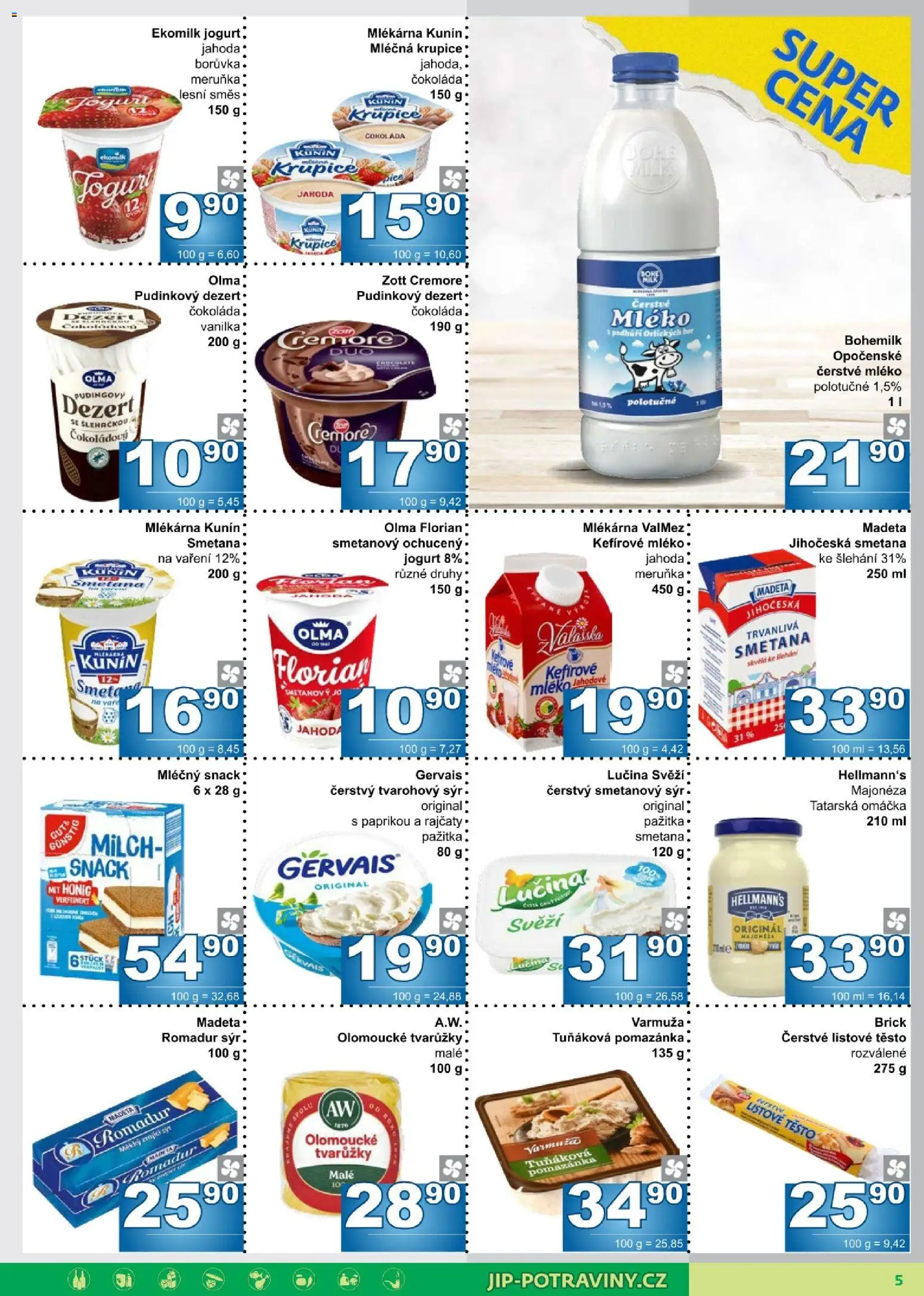 Jip leták od 09.09.2026 | Strana: 5 | Produkty: Sýr, Čokoláda, Hellmann's, Gervais