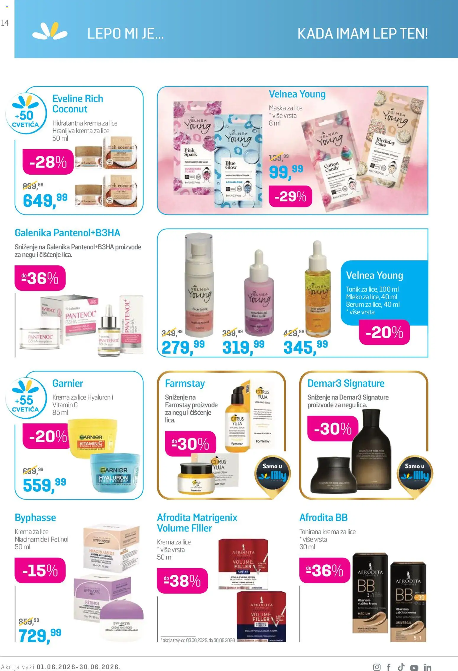 Lilly drogerie katalog - važi od 01.06.2026 | Strana: 14 | Proizvode: Garnier, BB krema, Mleko, Maska