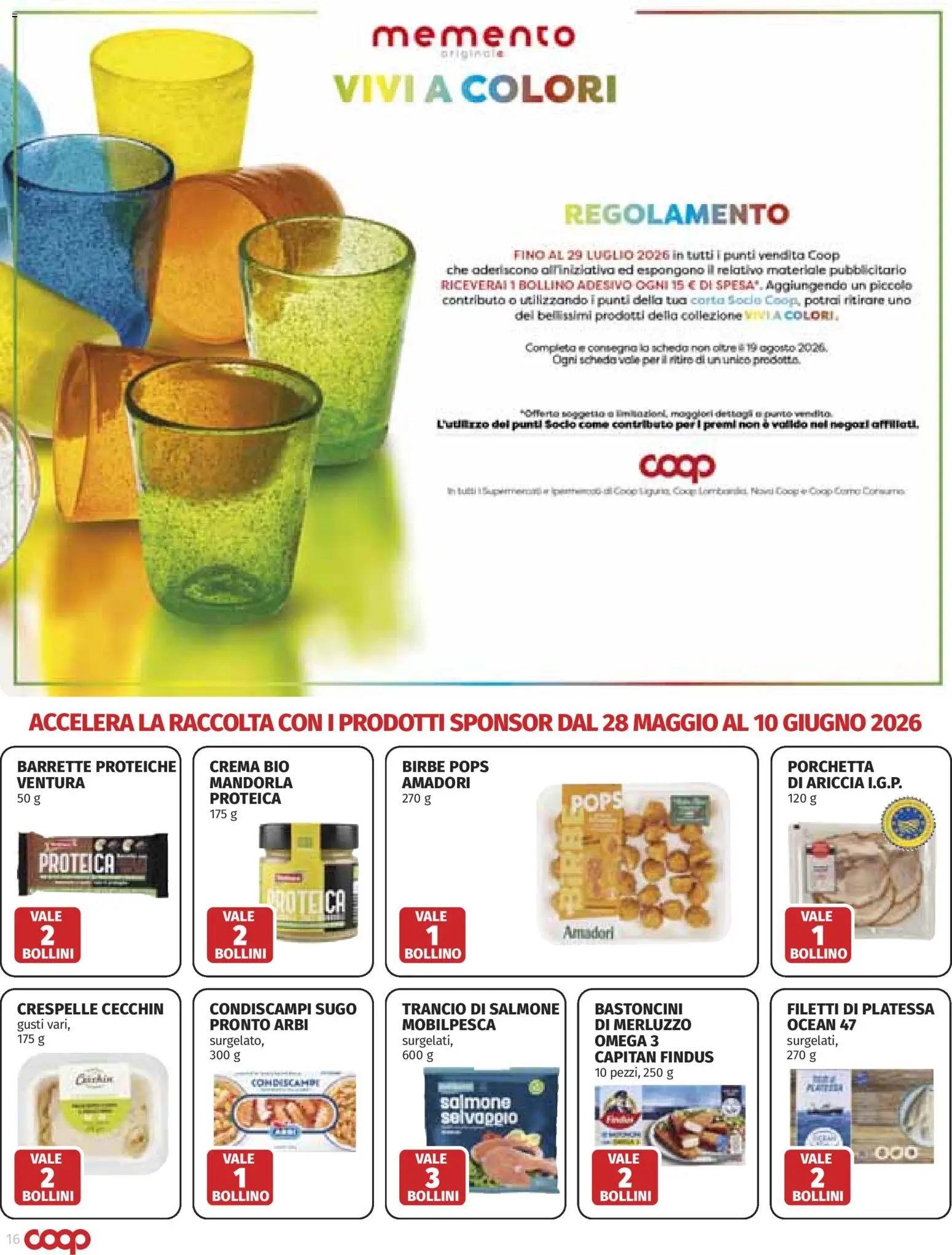 Volantino COOP del 28.05.2026 | Pagina: 16 | Prodotti: Crema, Salmone, Merluzzo, Sugo