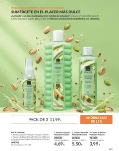 Vista previa Catálogo AVON campaña 9 válido desde el 01/09/2026 | Página: 189 | Productos: Dulce, Espuma de baño, Body, Baño