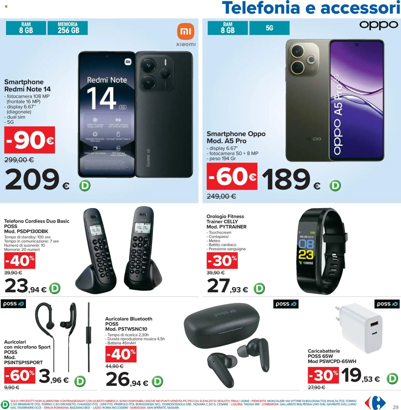 Volantino Carrefour del 21.04.2026 | Pagina: 29 | Prodotti: Auricolari, Telefono, Orologio, Microfono