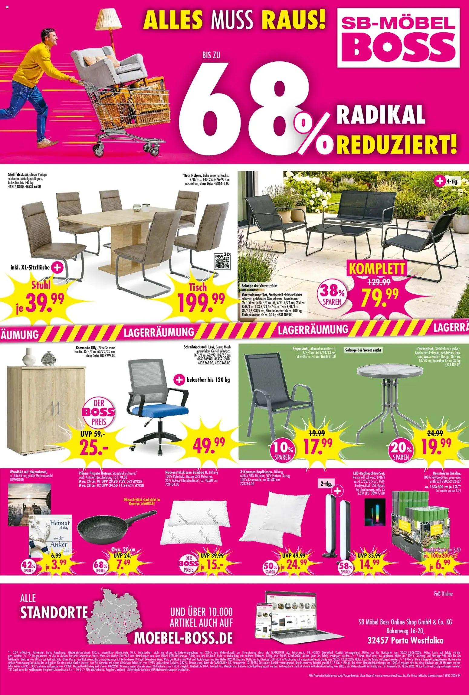 SB Möbel Boss Prospekt – gültig ab 30.05.2026 | Seite: 4 | Produkte: Kommode, Tisch, Stuhl, Küche
