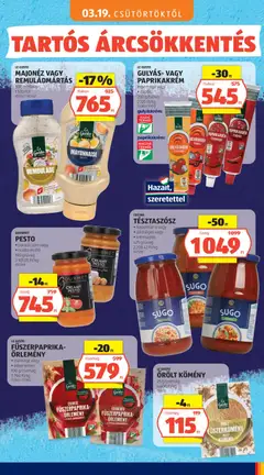 Aldi Tartós árcsökkentés flyer - amely érvényes a következő dátumtól: 03.05.2026 | Oldal: 65