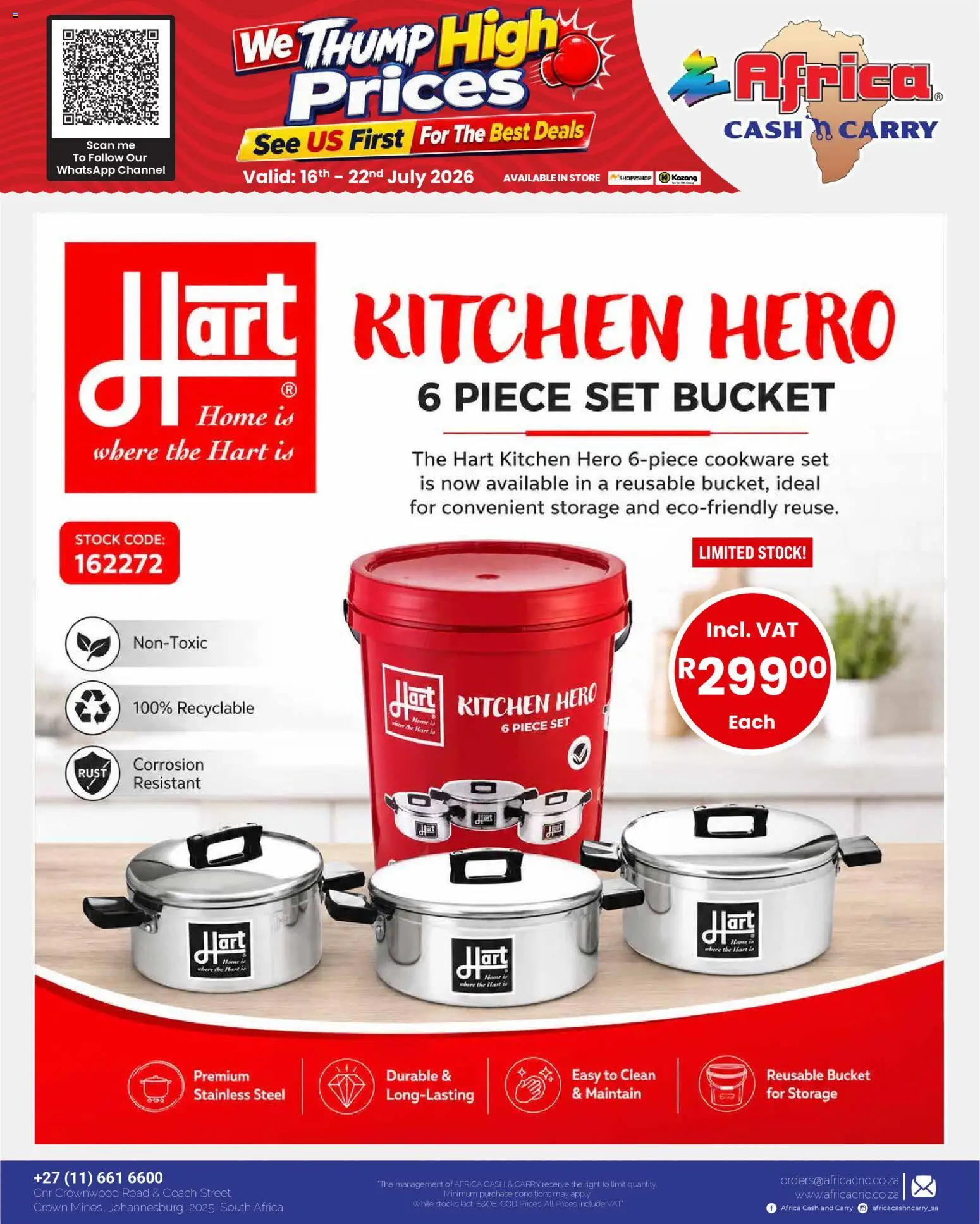 New Africa Cash & Carry catalogue – valid from 16/07/2026 | Page: 41 | Products: Cookware, Stock