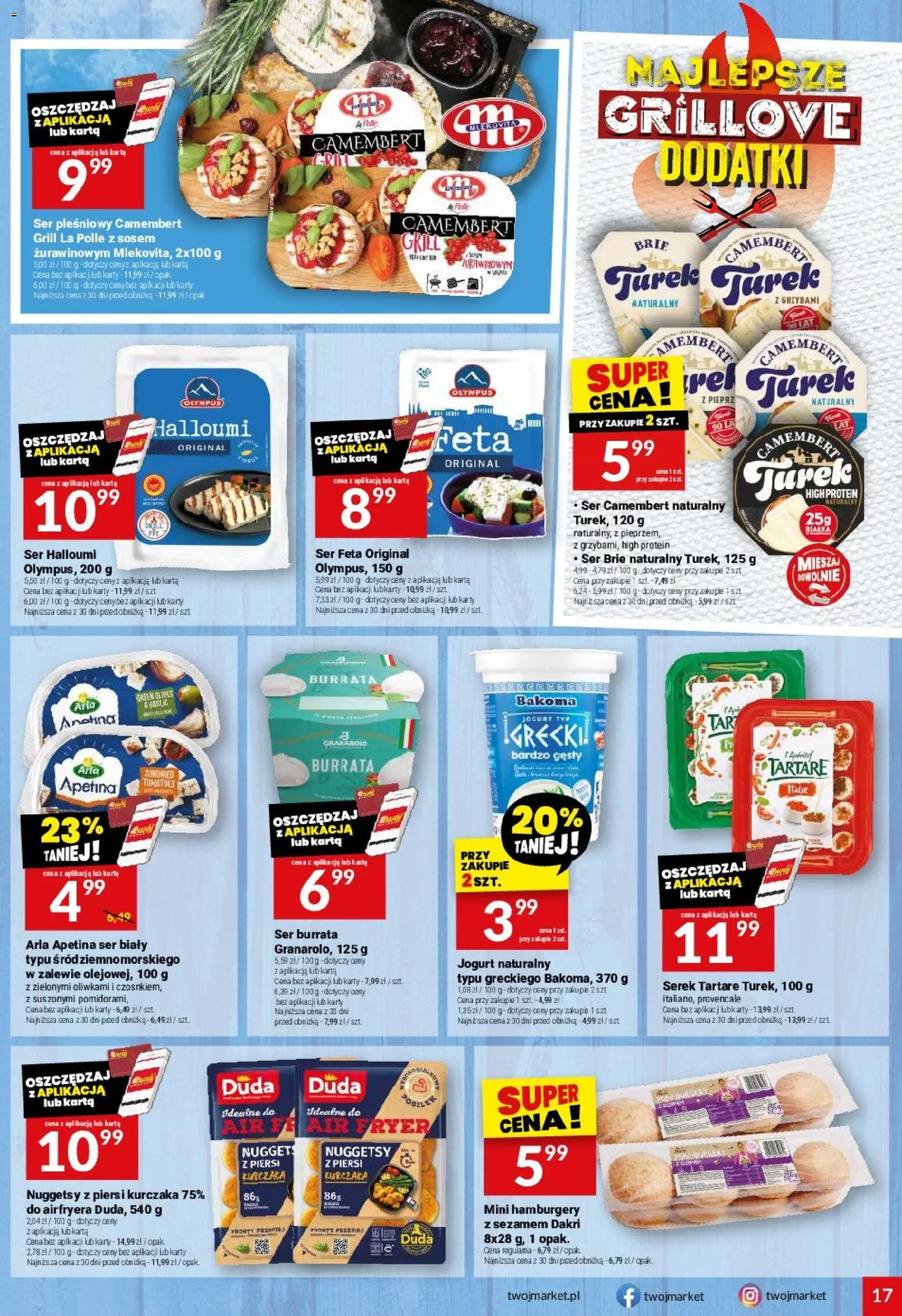 Twój Market gazetka od 24.06.2026 | Strona: 17 | Produkty: Karta, Serek, Grill, Jogurt