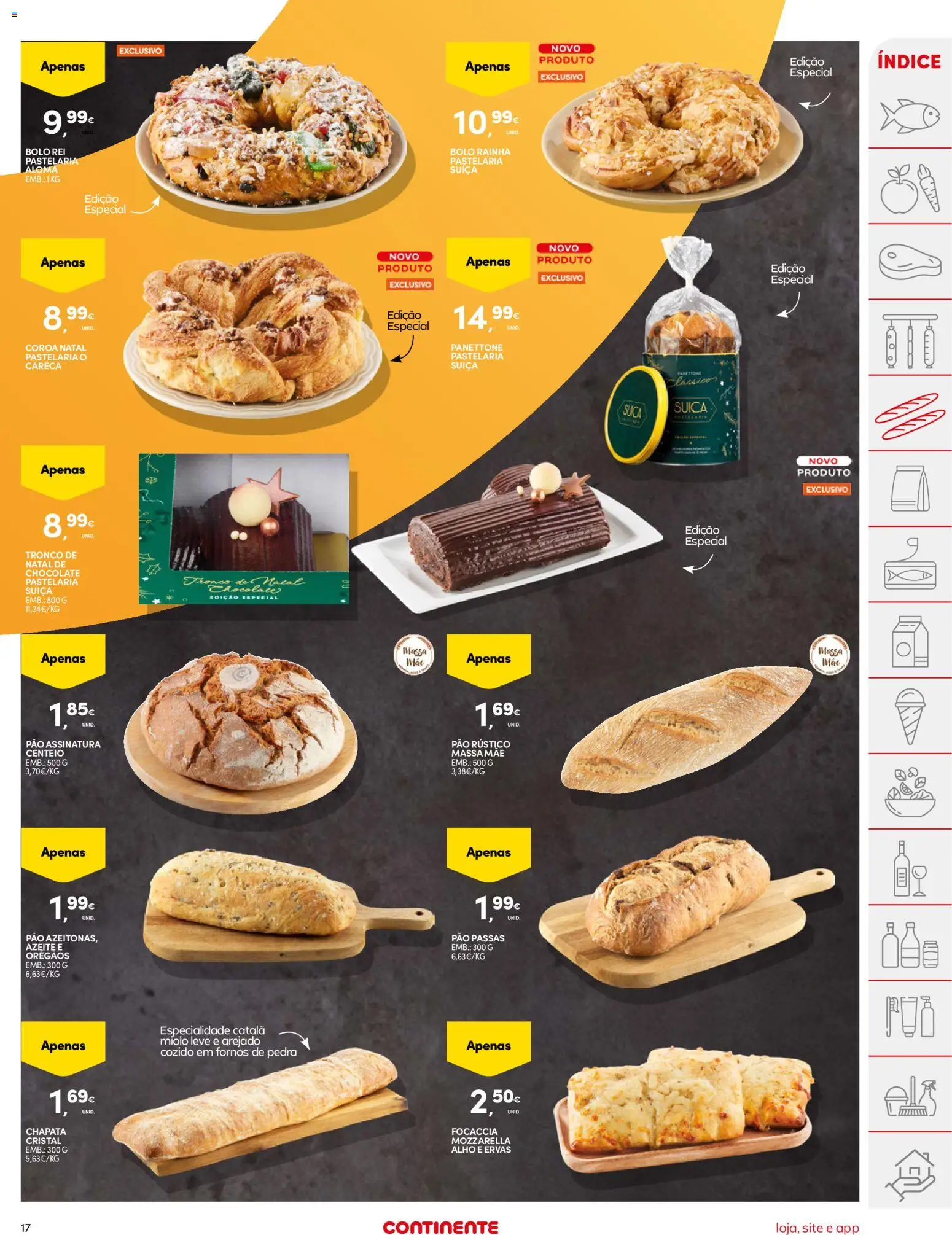 Continente folheto │ válido de 20/10/2026 | Página: 17 | Produtos: Focaccia, Azeite, Orégãos, Centeio