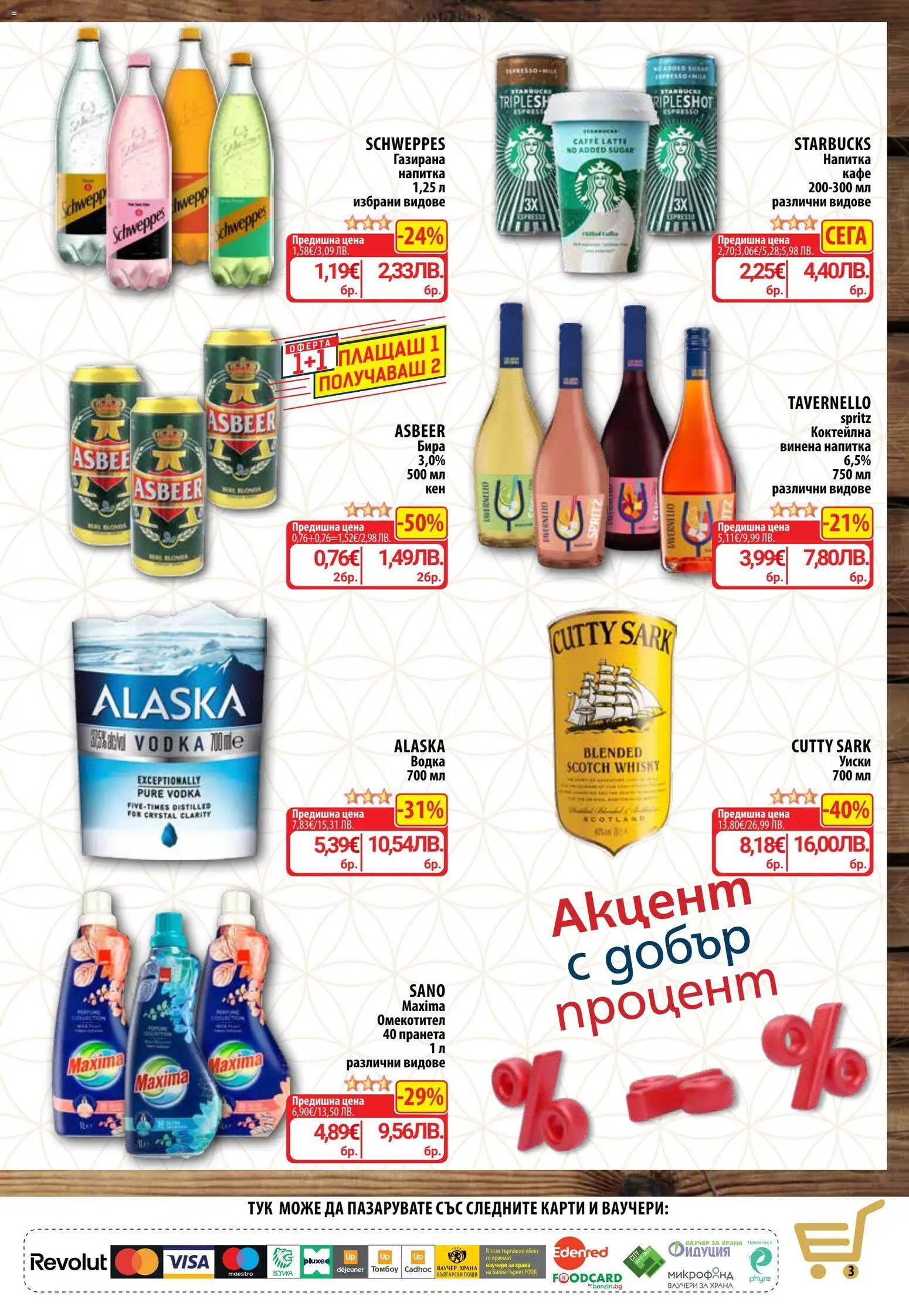 {H1} | Страница: 3 | Продукти: Уиски, Кафе, Бира, Напитка