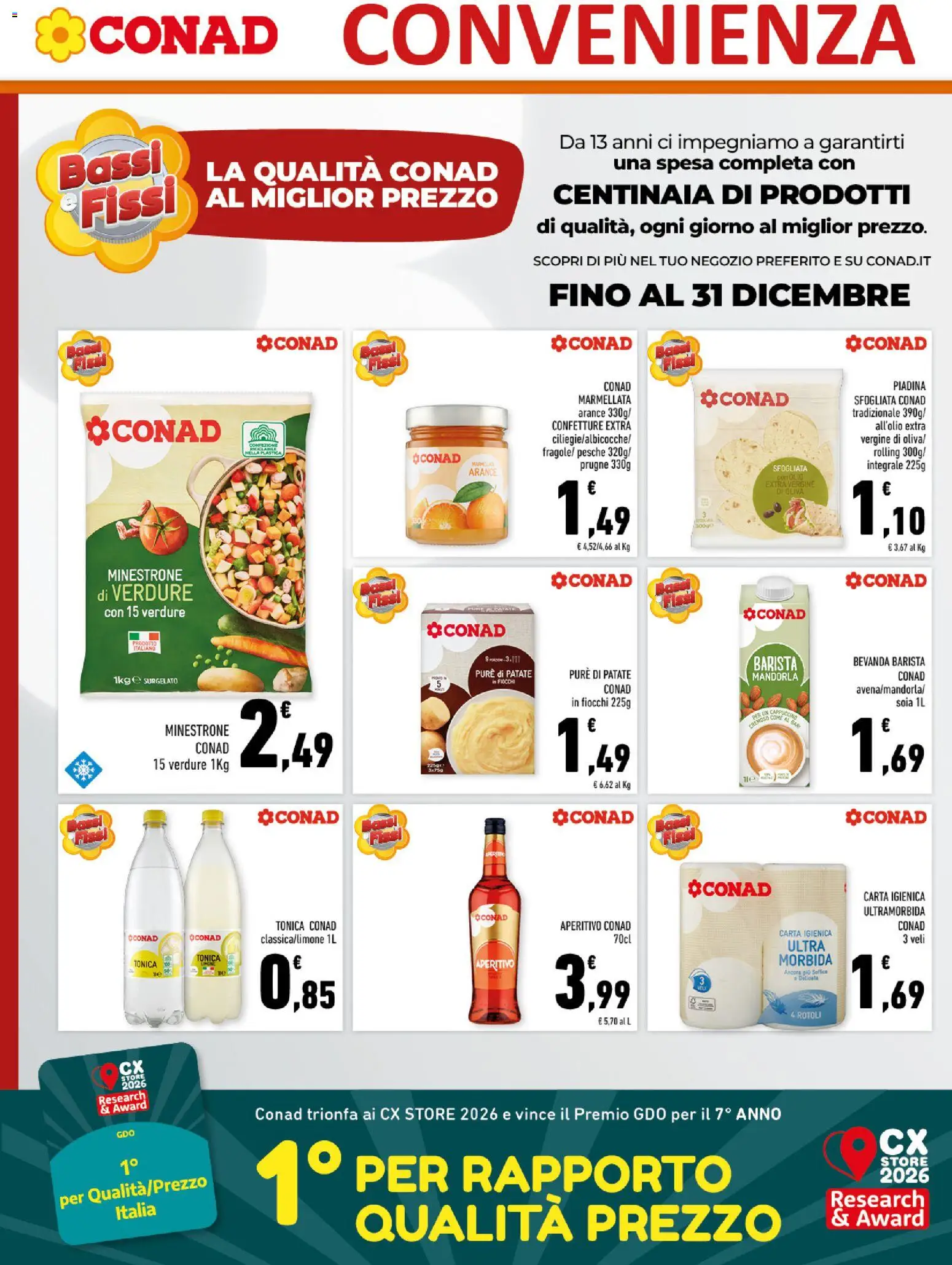 Volantino Conad del 08/10/2026 | Pagina: 6 | Prodotti: Minestrone, Mandorla, Olio, Piadina